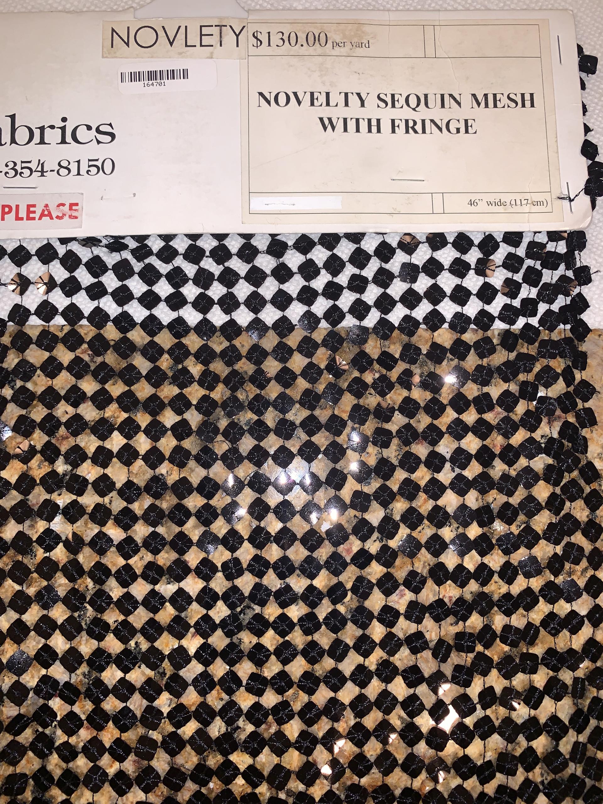 Scnp Novelty Sequin Mesh With Fringe