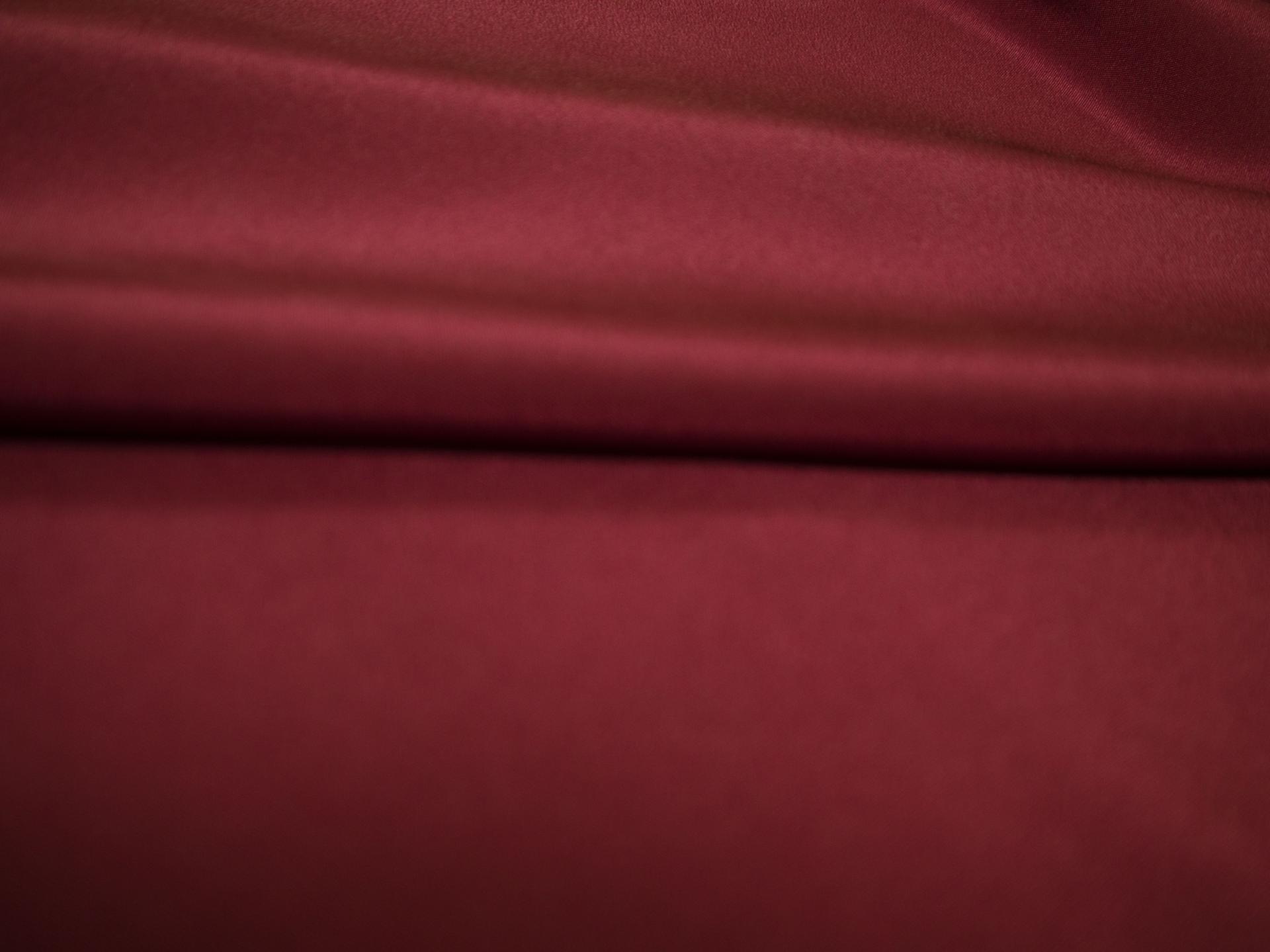 silk 4 ply crepe in burgundy- draped