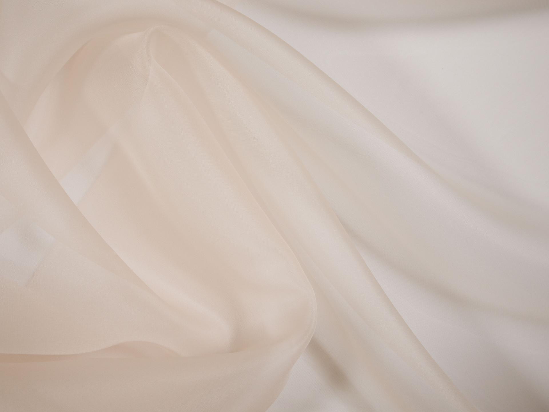 Solid organza in deep ballet pink bunched