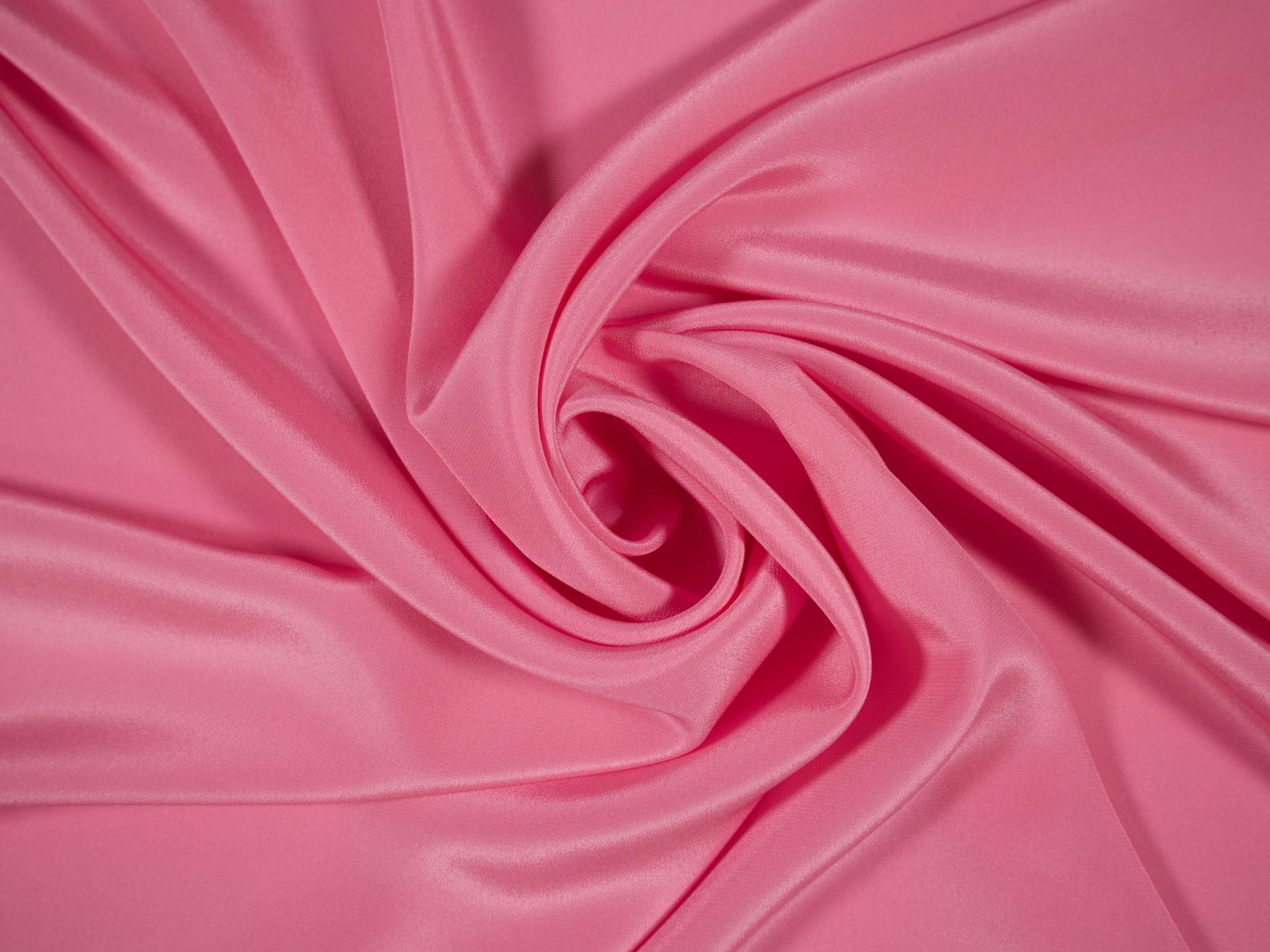 silk Crepe De Chine in Azalea- bunched