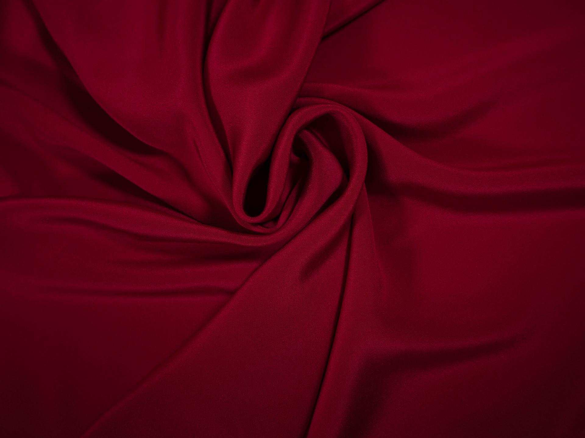 silk 4 ply crepe in Ruby- draped