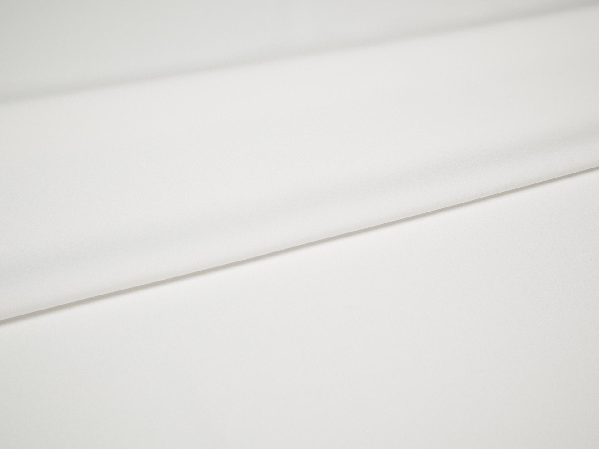 silk Crepe De Chine in White- folded