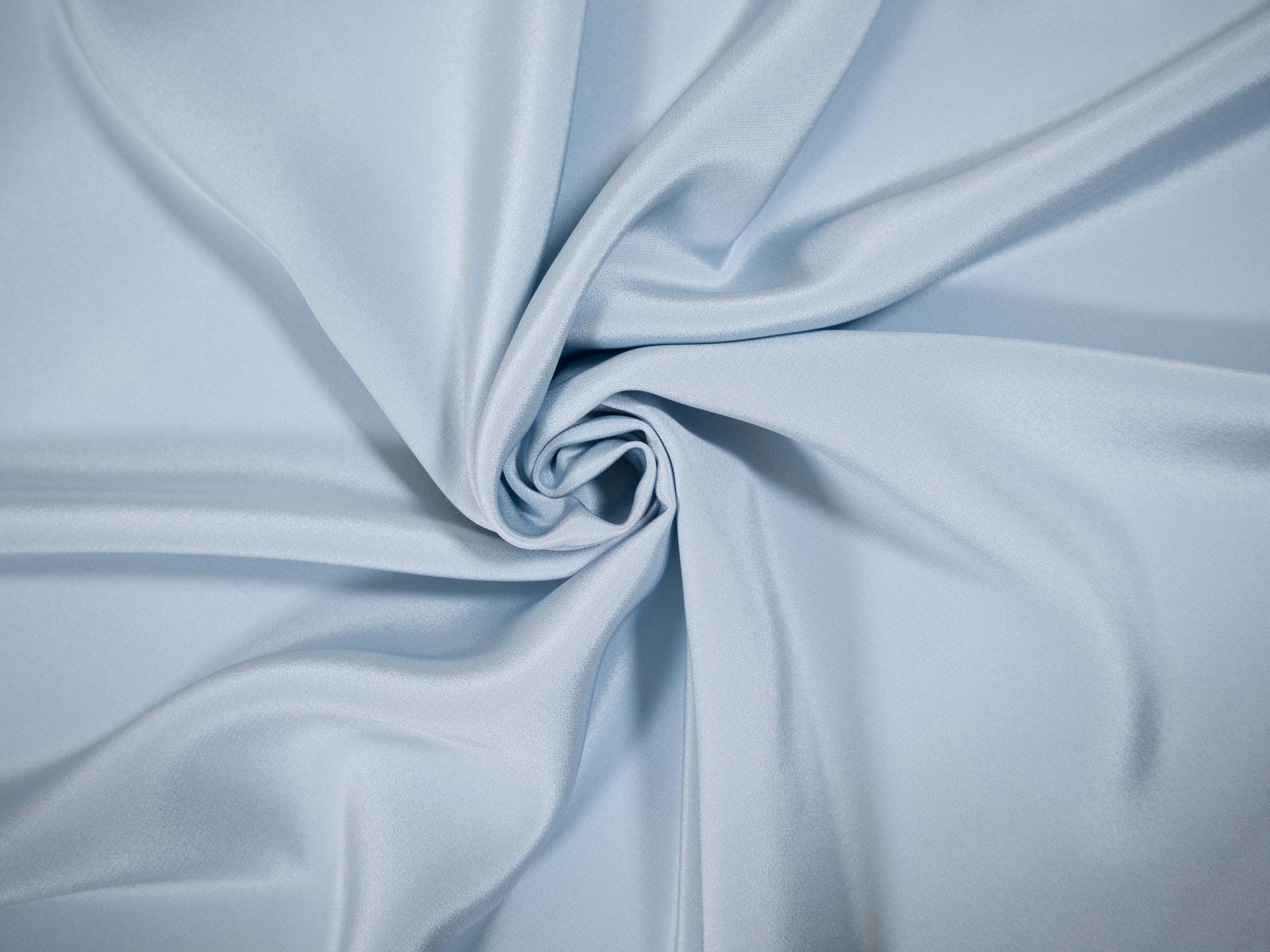 silk 4 ply crepe in baby blue- draped