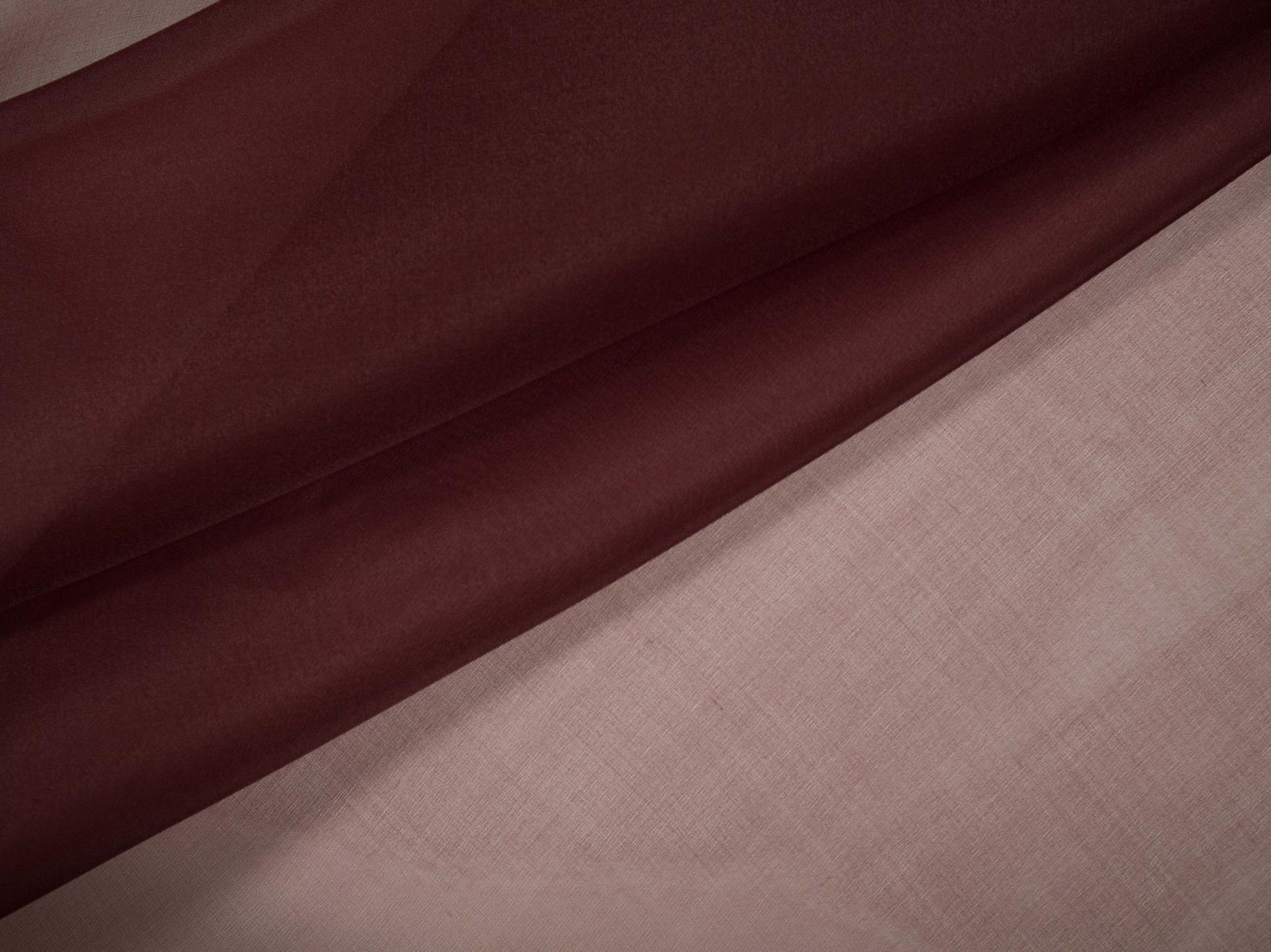 Silk organza in Ballerina Burgundy folded