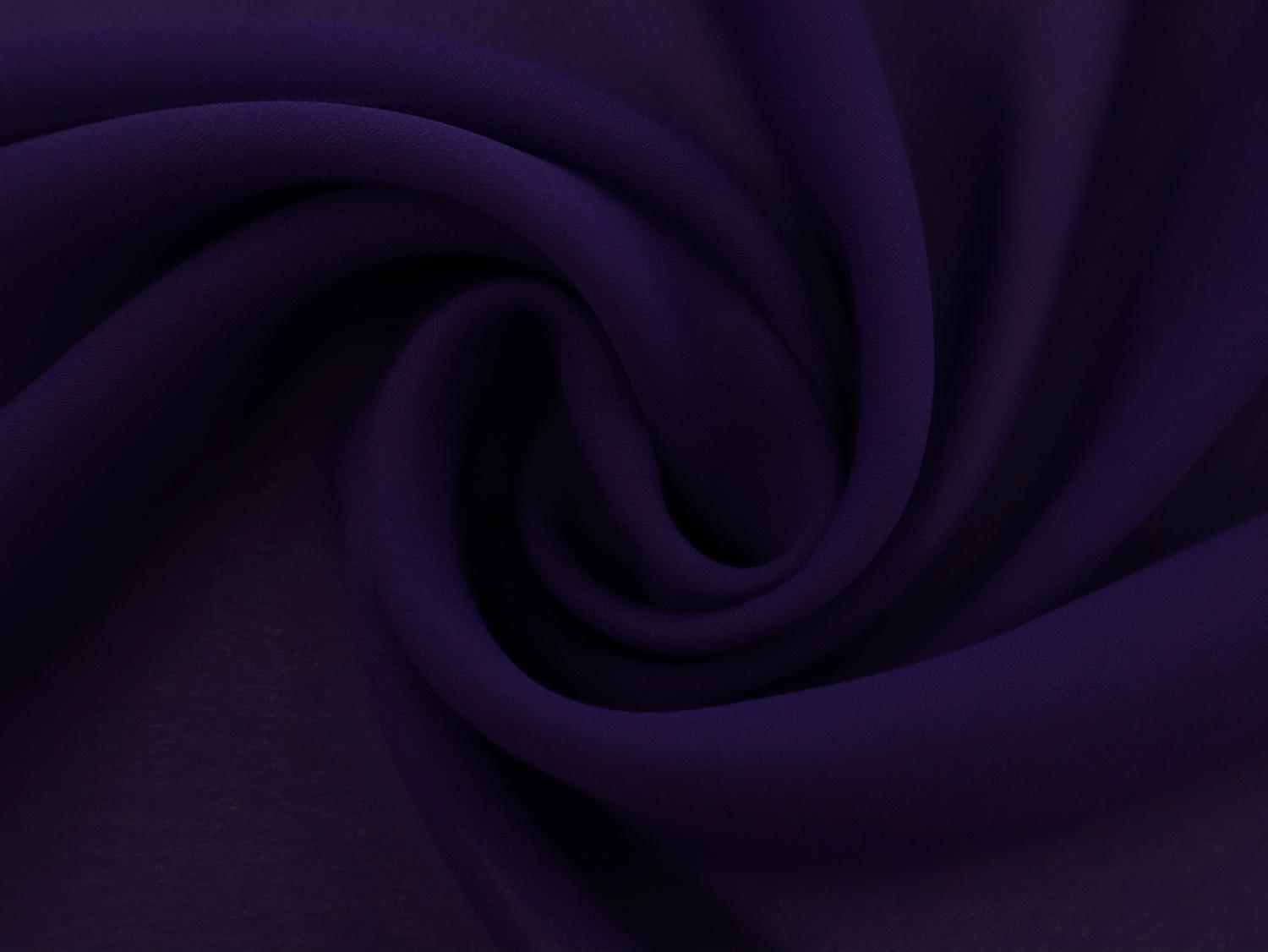 Polyester Double Georgette in Deep Purple