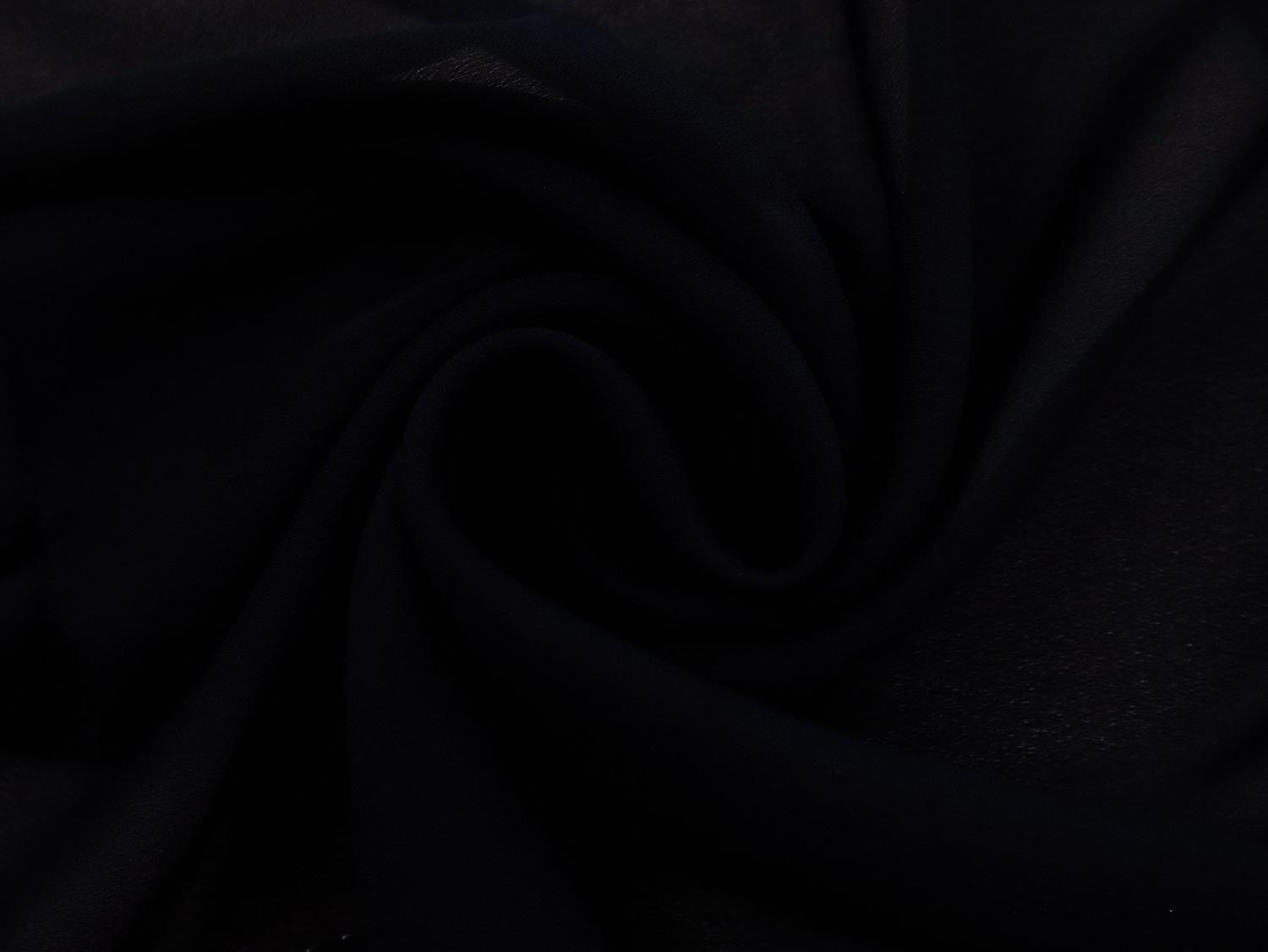 Polyester Double Georgette in Midnight Navy