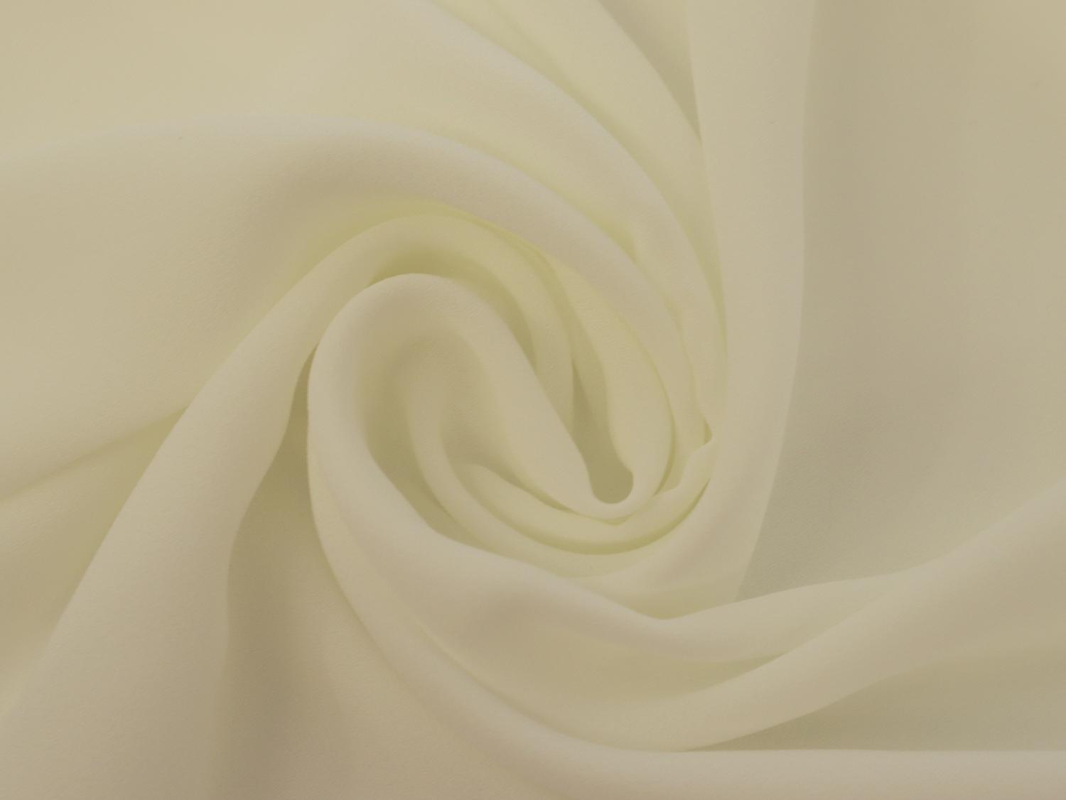 Polyester Double Georgette in Ivory