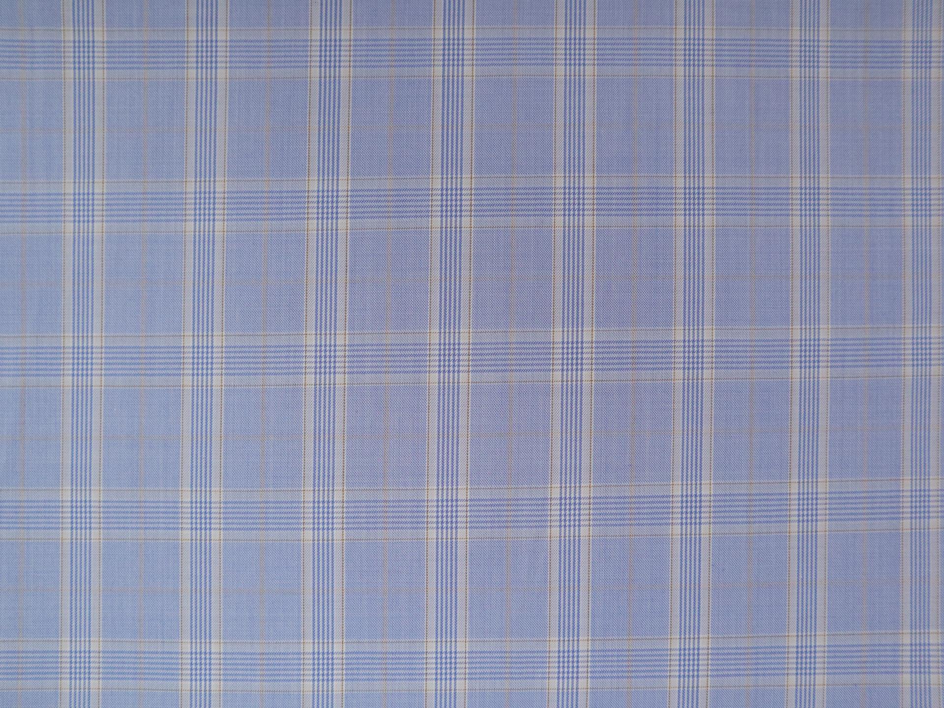 Super Fine Wool Blend Plaid Suiting in Ink Blue