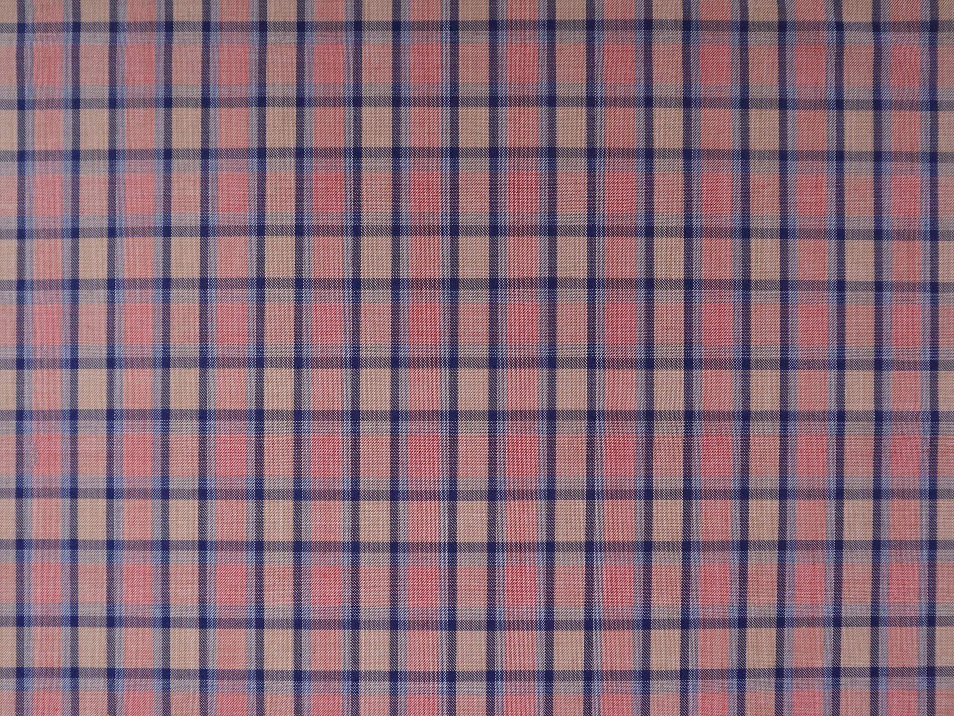 Super Fine Wool Blend Plaid Suiting in Strawberry Pink