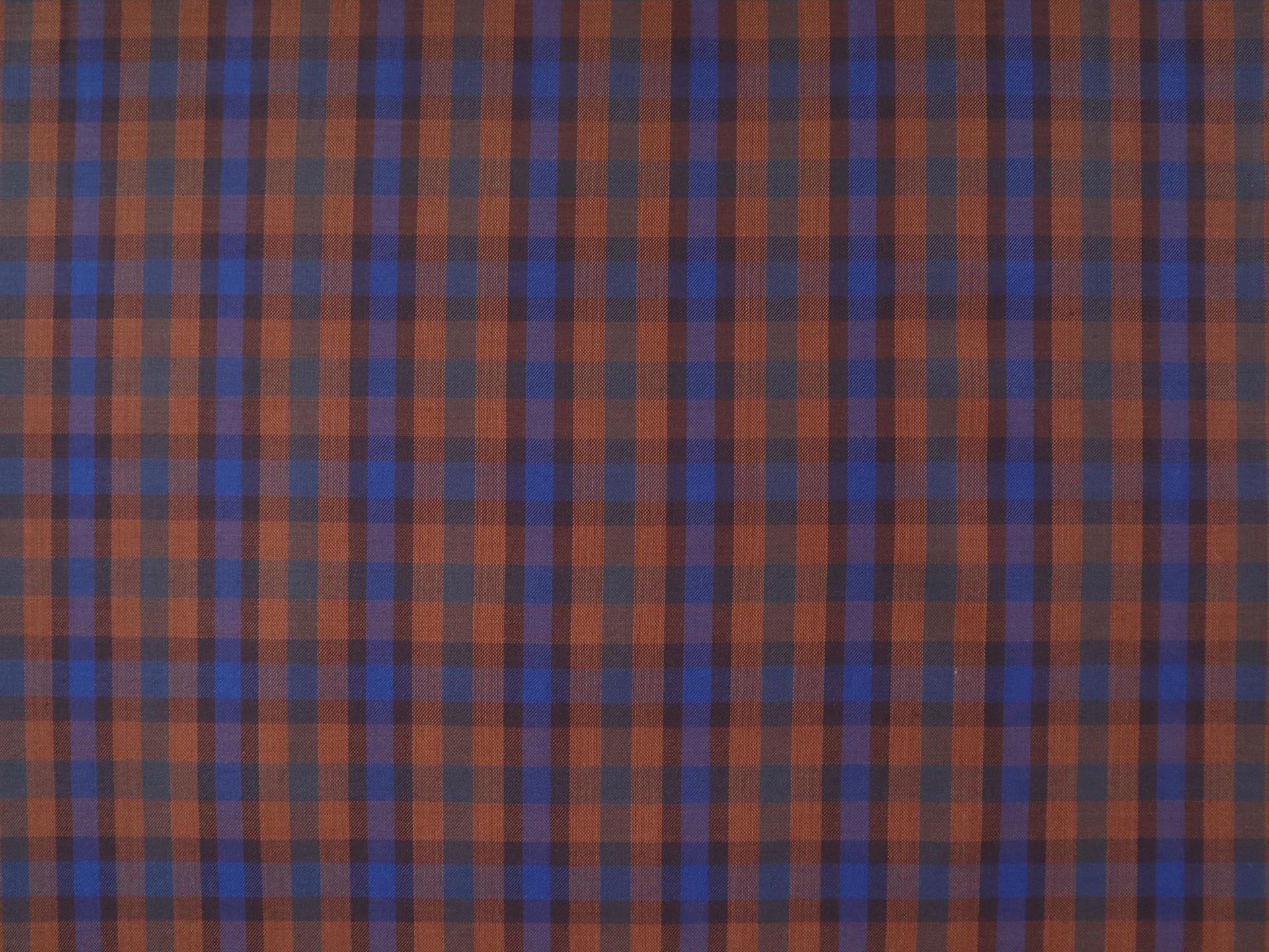 Super Fine Wool Blend Plaid Suiting in Rust