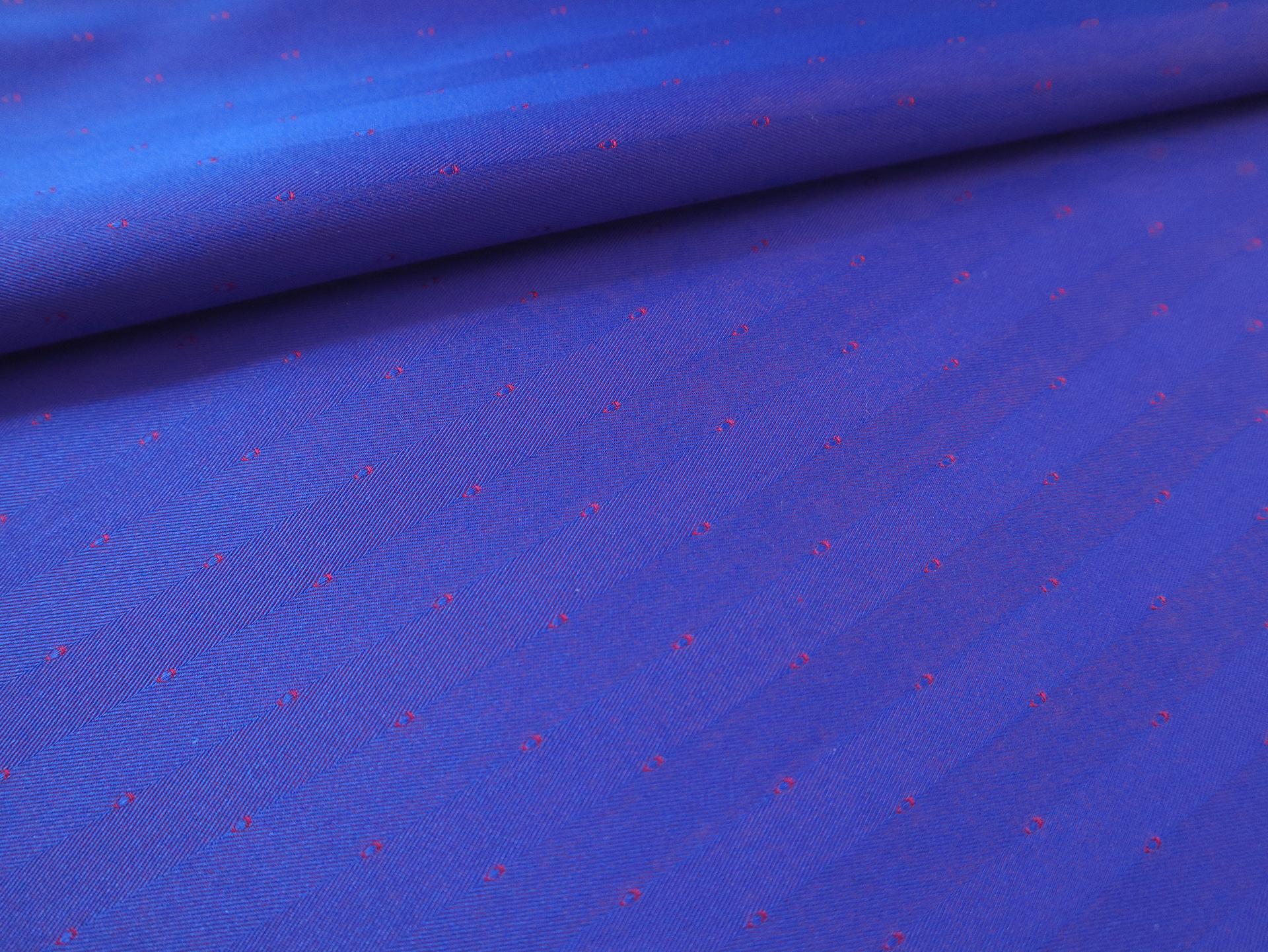 Cotton Dobby Sateen Twill in Royal Blue