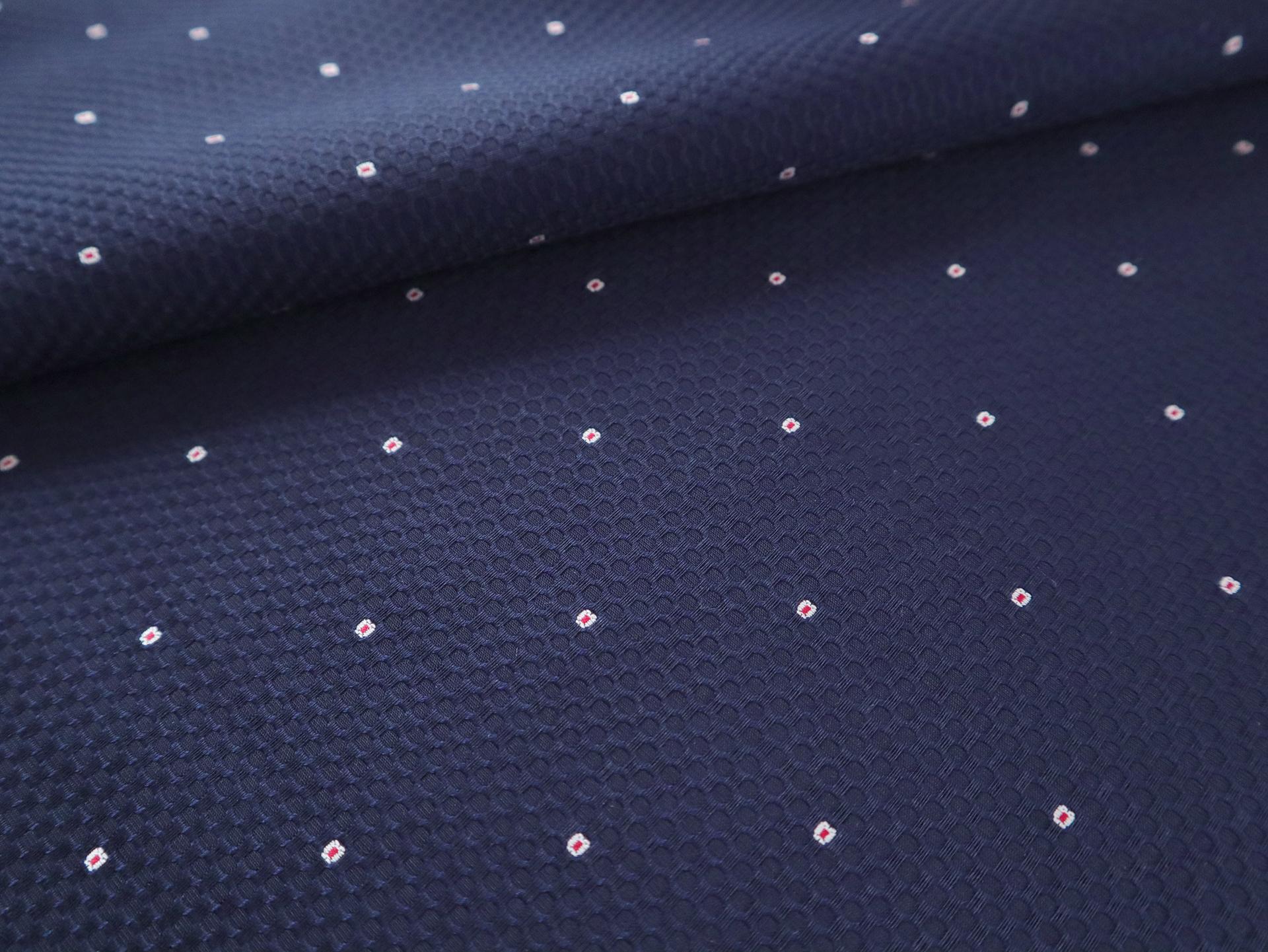 Two-Ply Cotton Birdseye Piqué in Navy