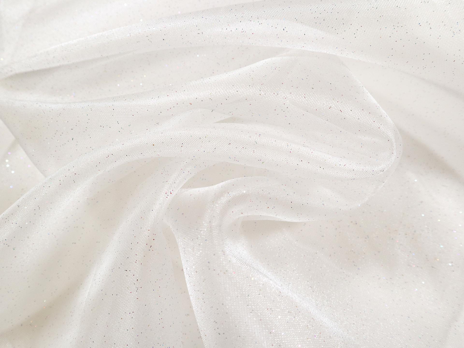 Glitter Mesh in White