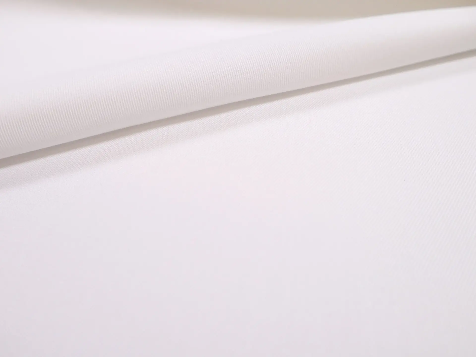 Eco Friendly Poly & Cotton Twill in White