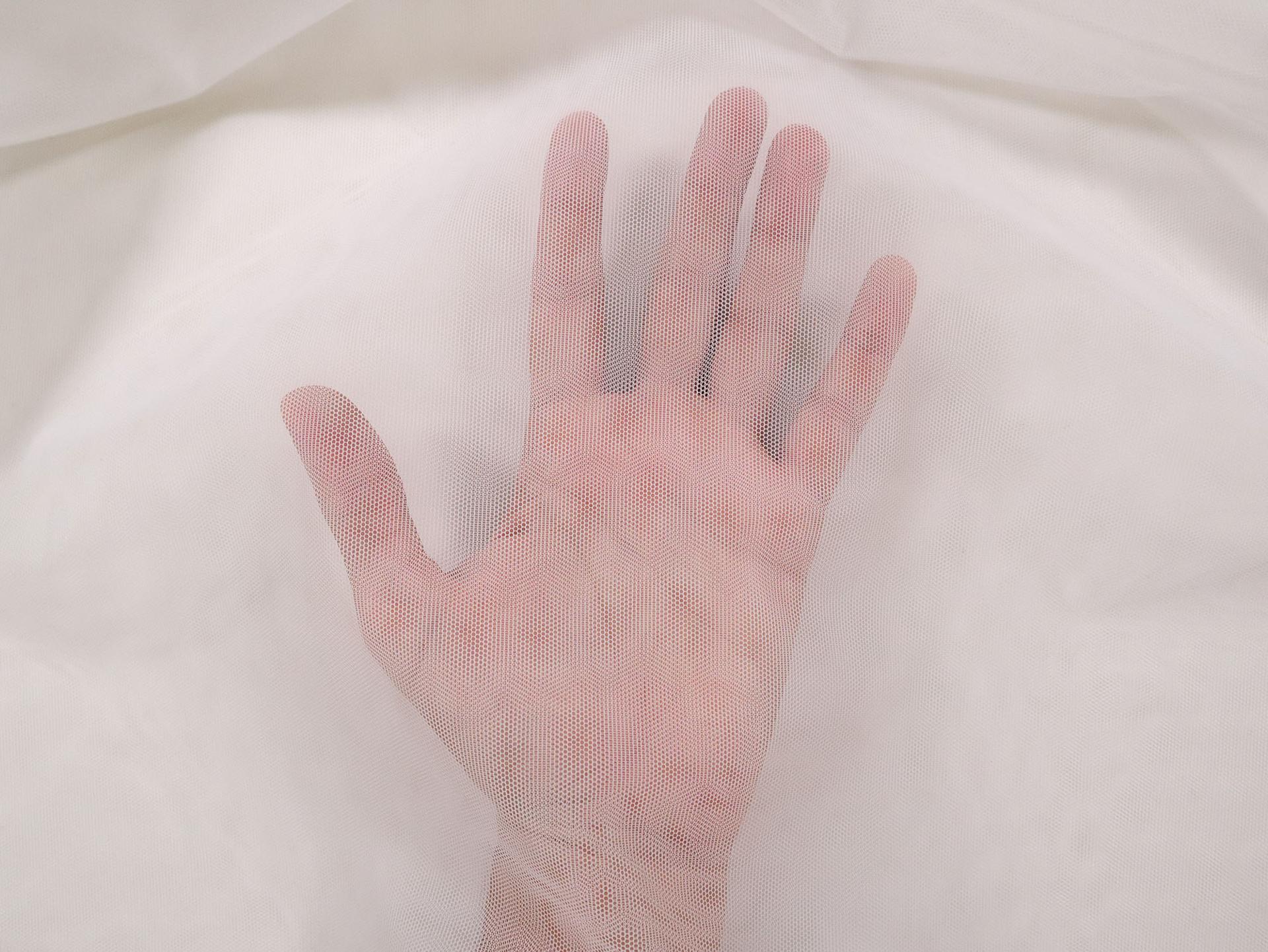 Extra Wide Nylon Tulle in Greggio