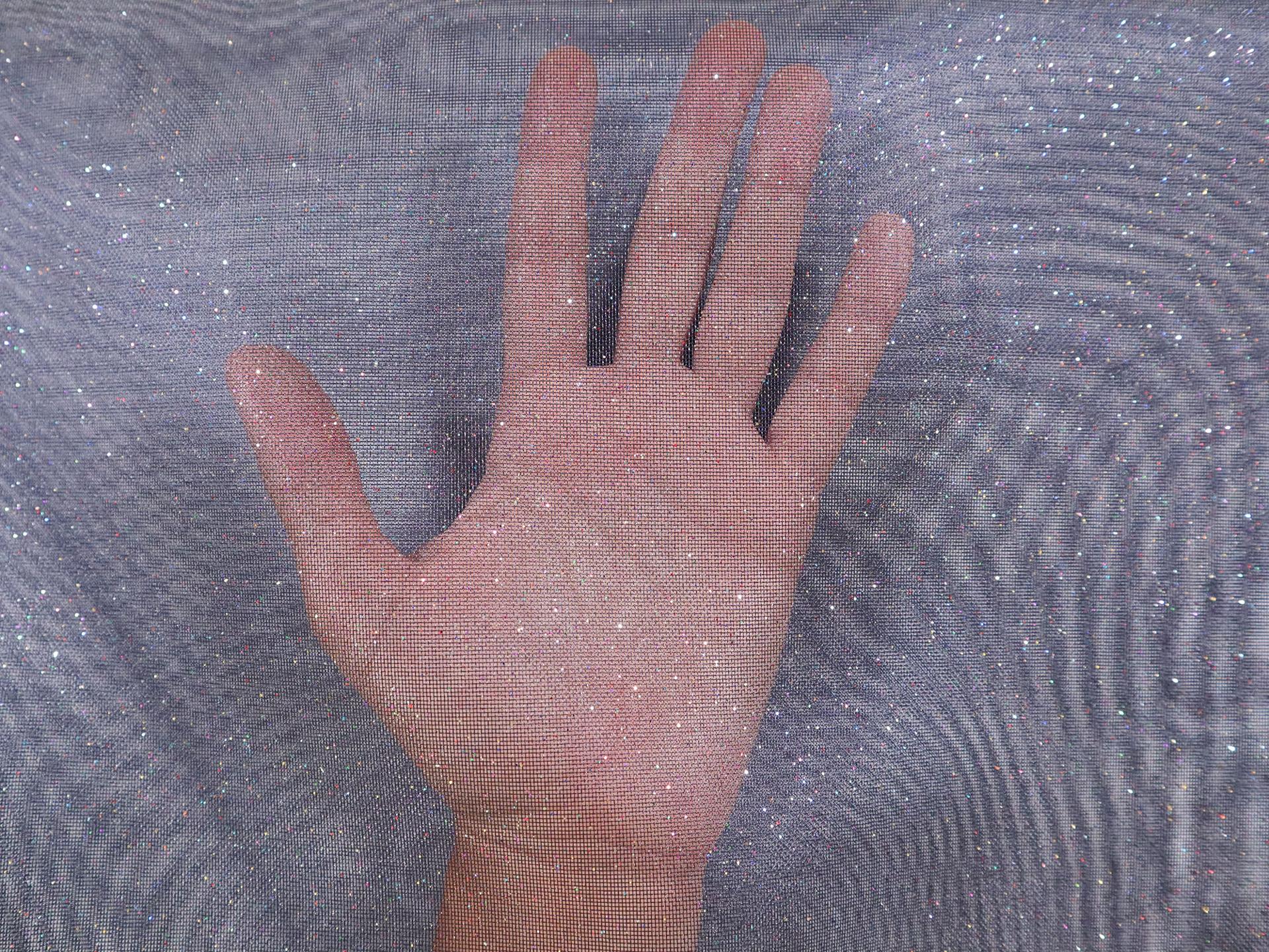 Glitter Mesh in Navy