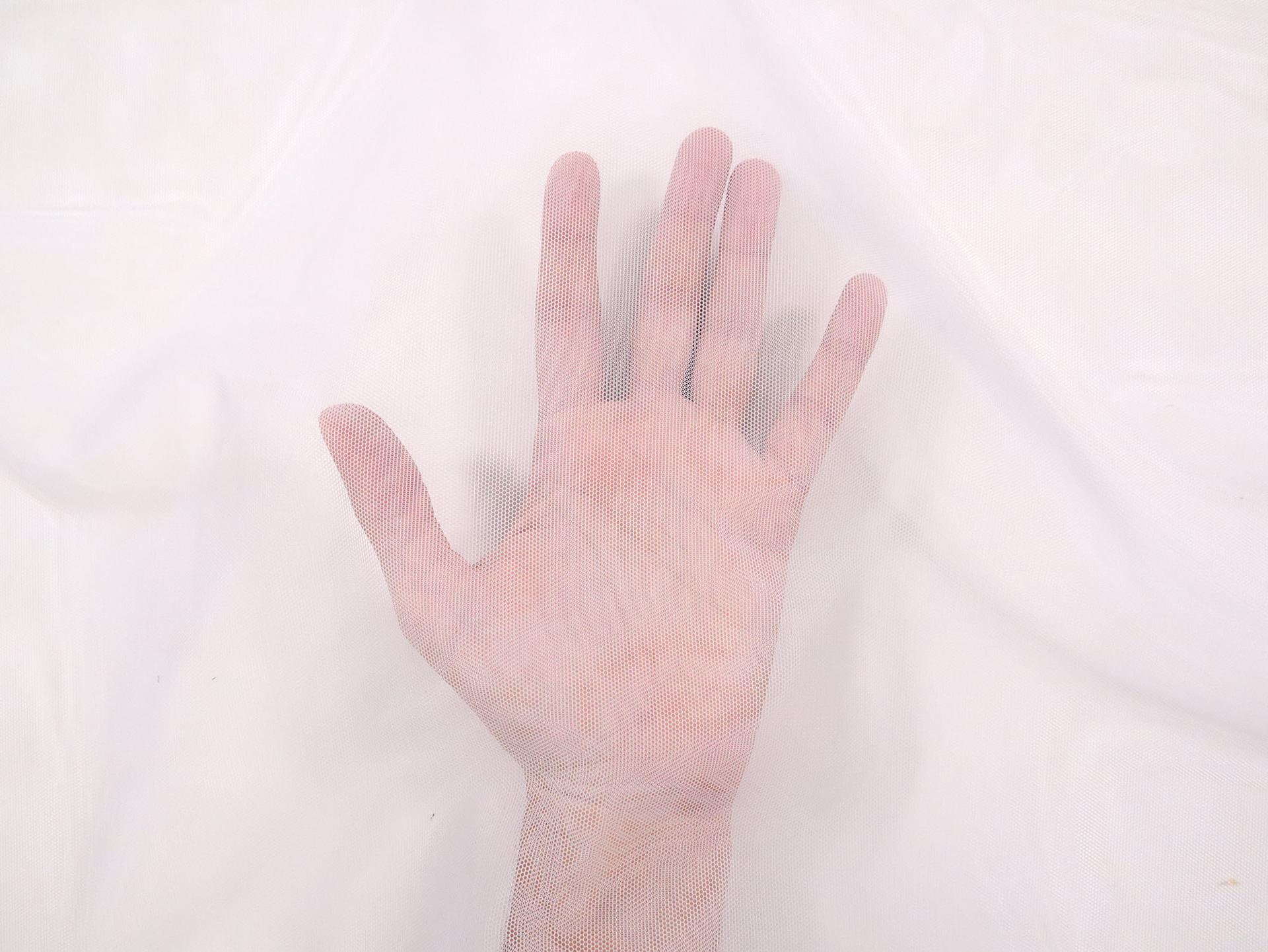 Italian Nylon Tulle in Pearl Grey