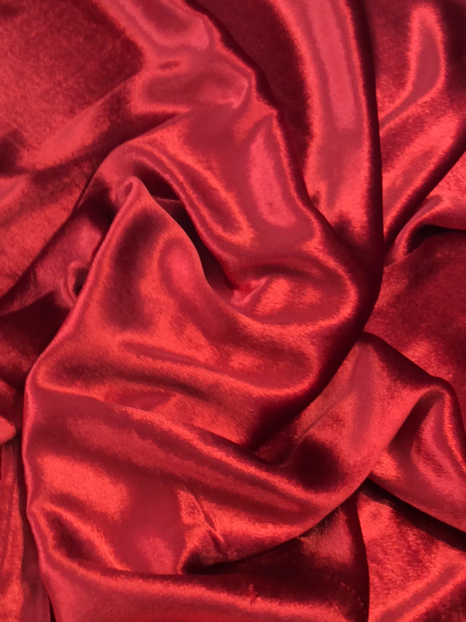 Silk and Rayon Panne' Velvet in Red