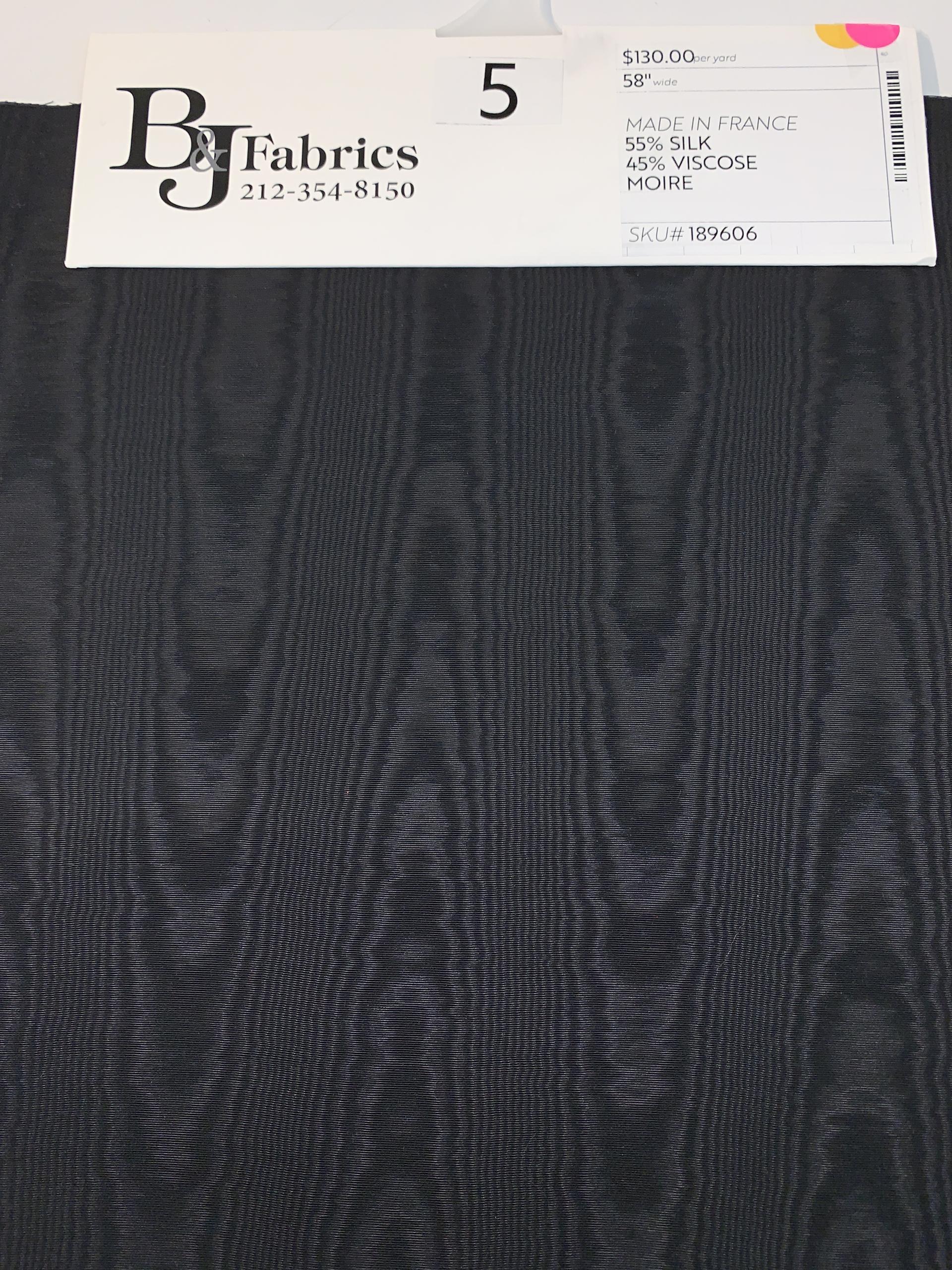 MADE IN FRANCE 55% SILK 45% VISCOSE MOIRE