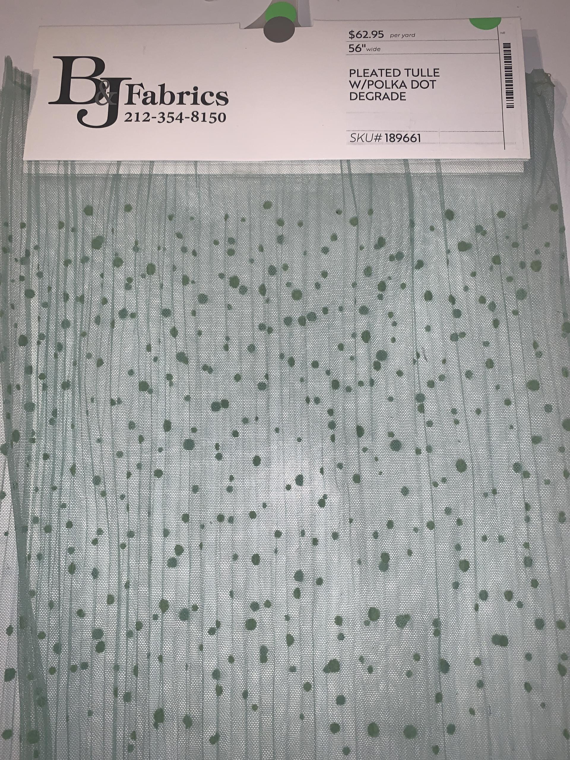 PLEATED TULLE WITH POLKA DOT DEGRADE