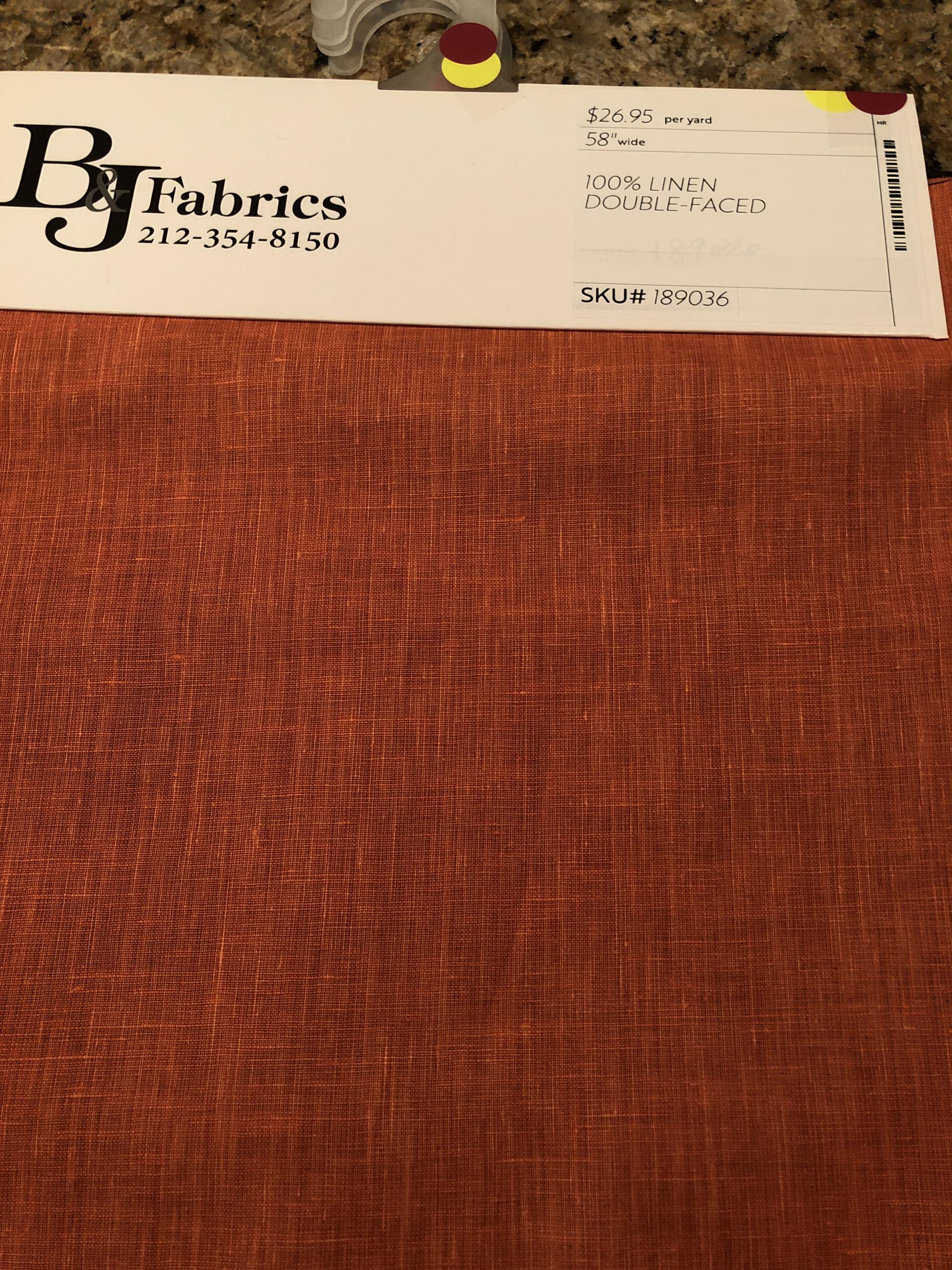 100% LINEN DOUBLE-FACED