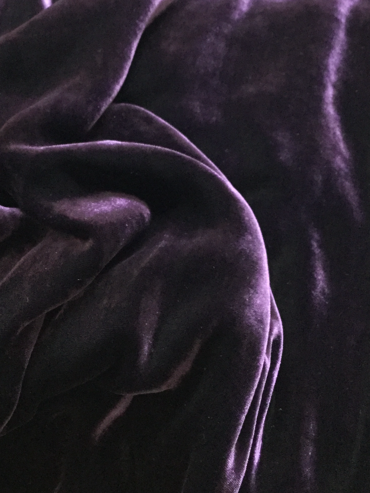 Silk and Rayon Velvet in Dark Purple