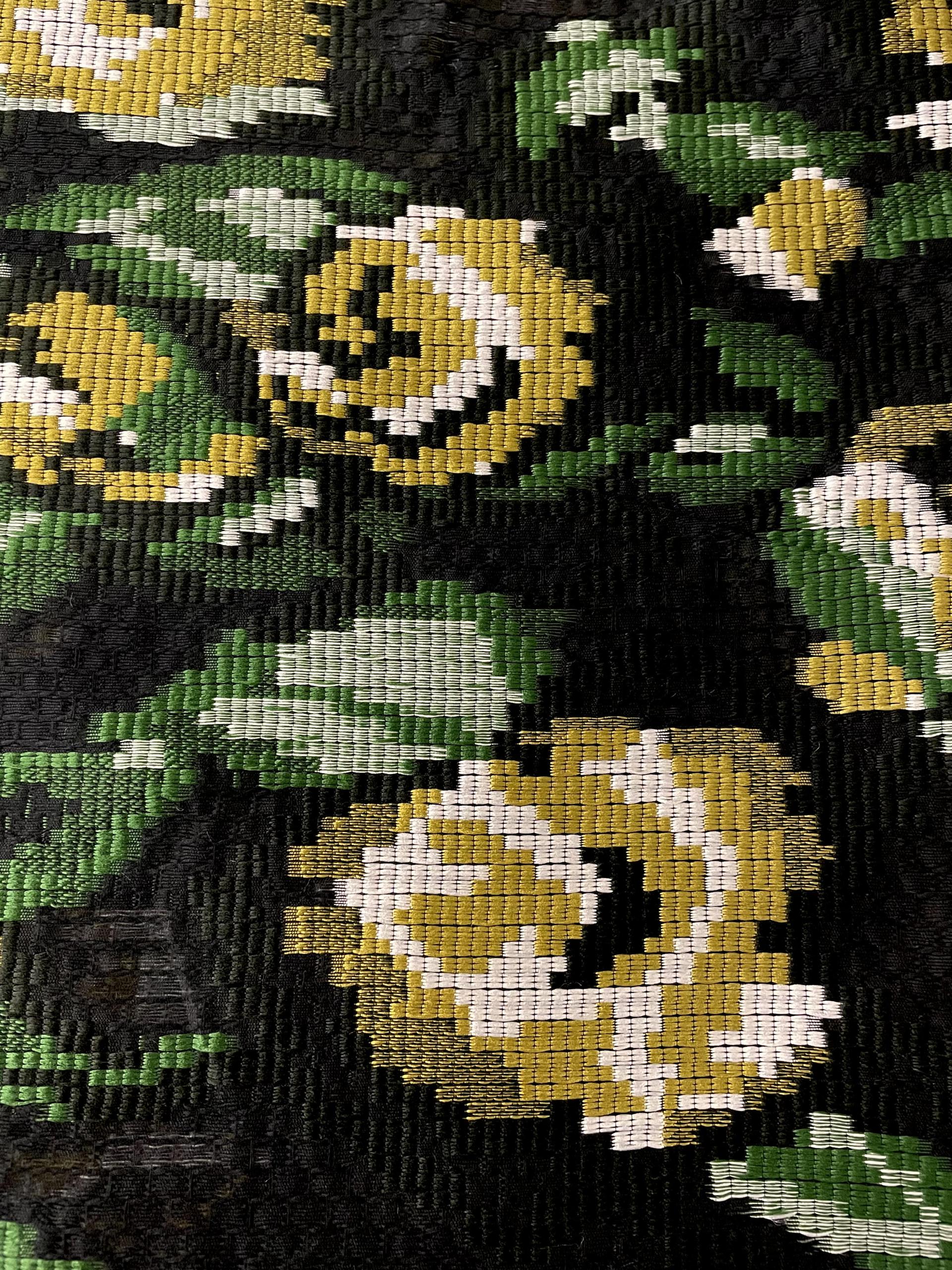 Pixelated Floral Silk Blend Organza Fil Coupé