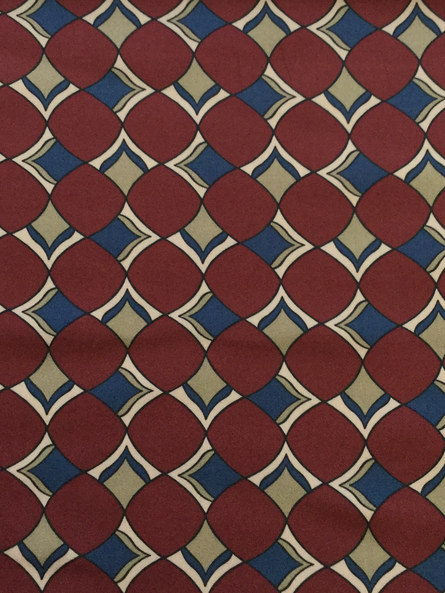 Italian Viscose Sateen Challis in Wine & Slate Blue