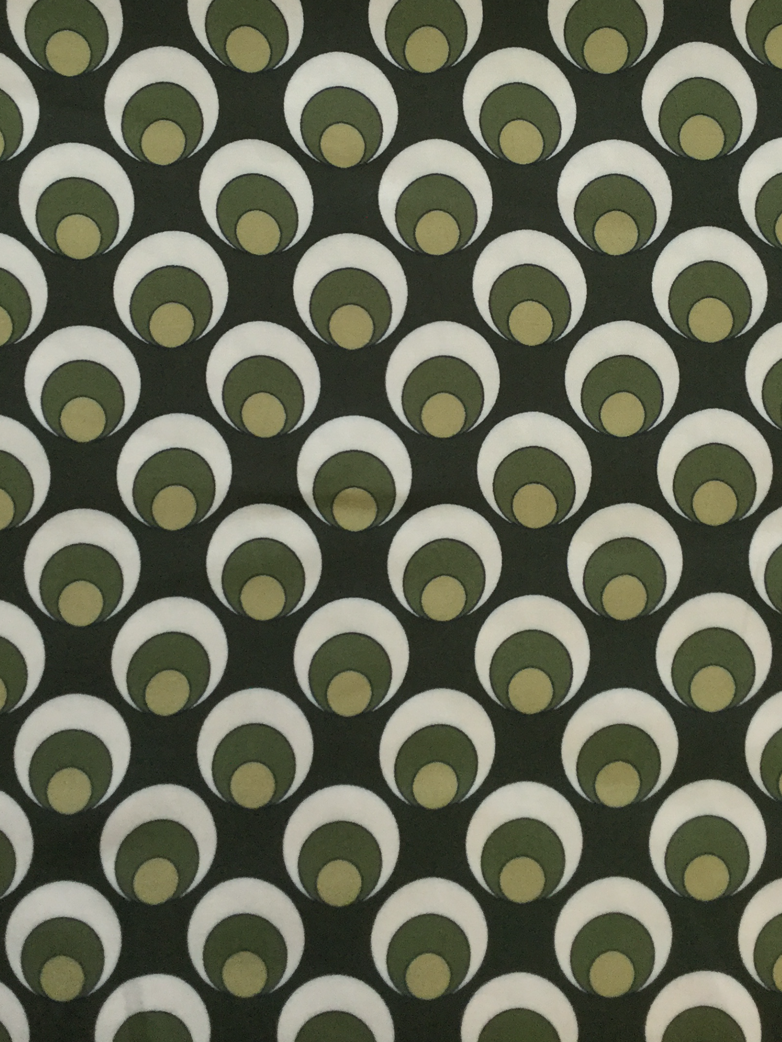 Italian Viscose Sateen Challis in Greens 