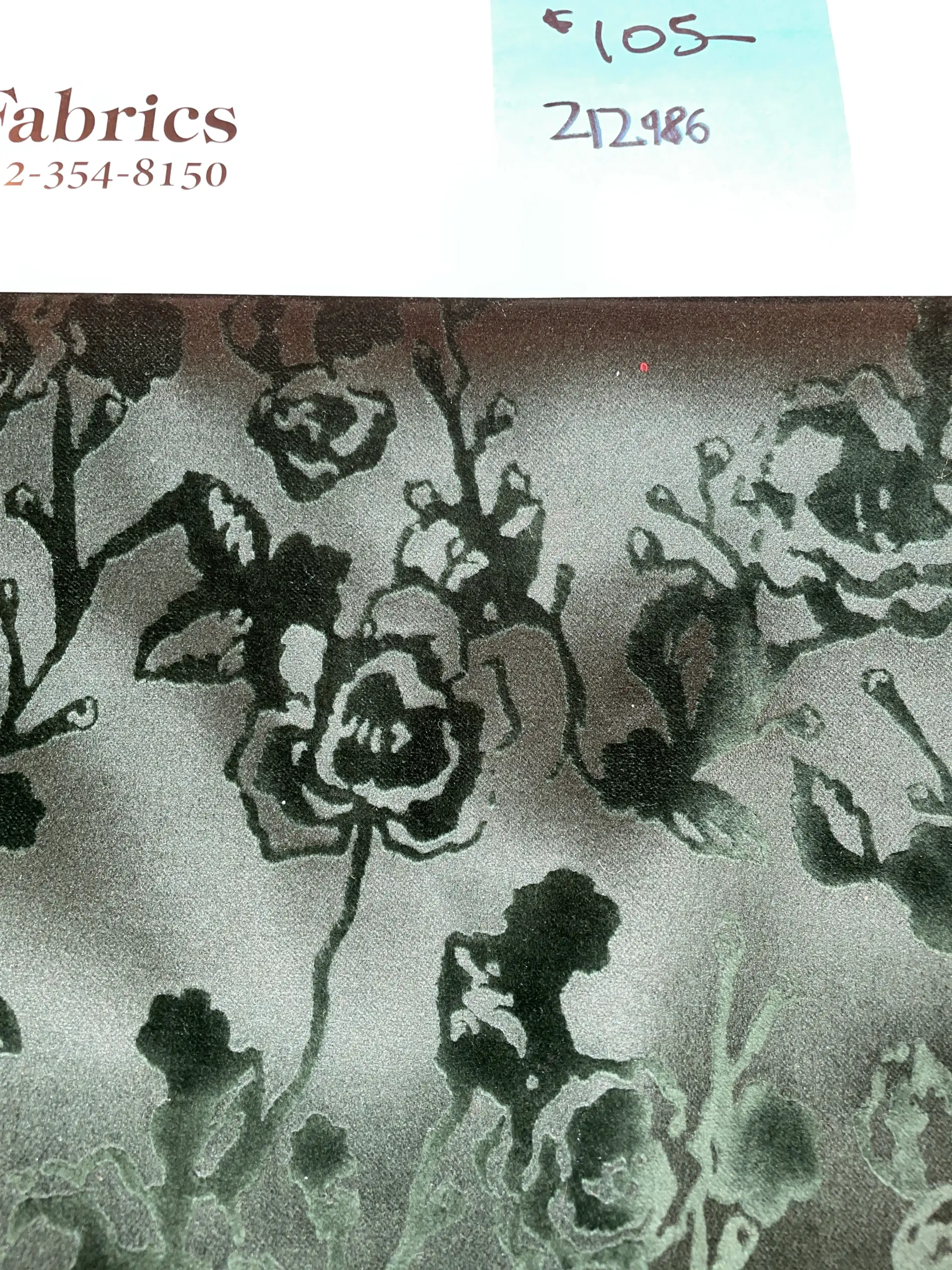 Made in Italy Velvet Flocked Satin