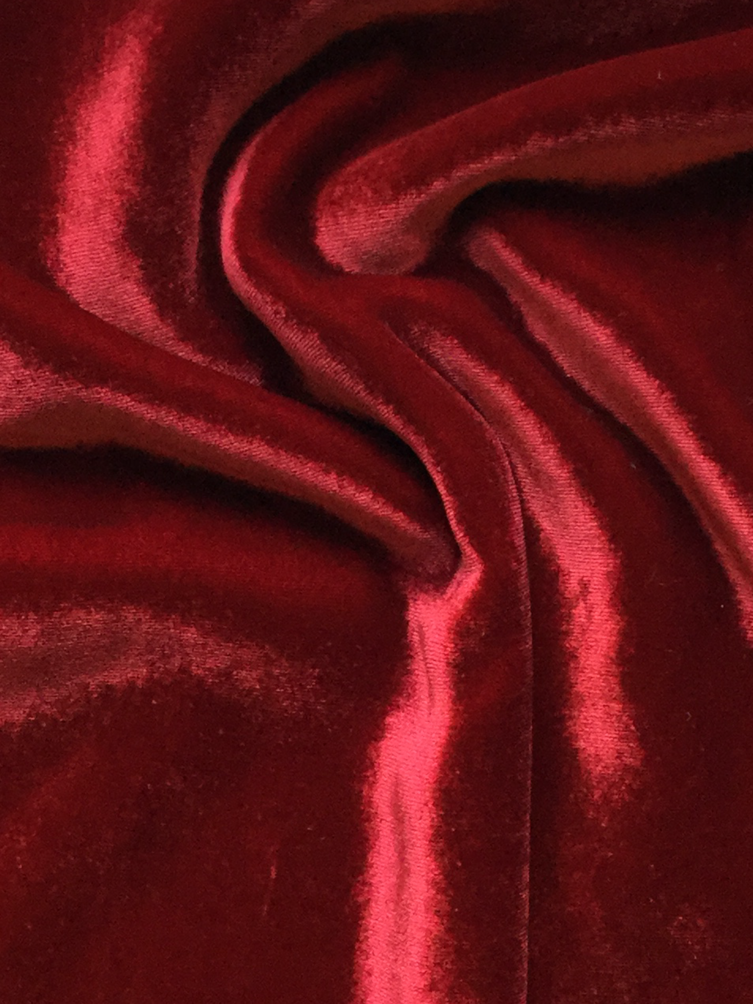  Silk and Rayon Velvet in Venetian Red