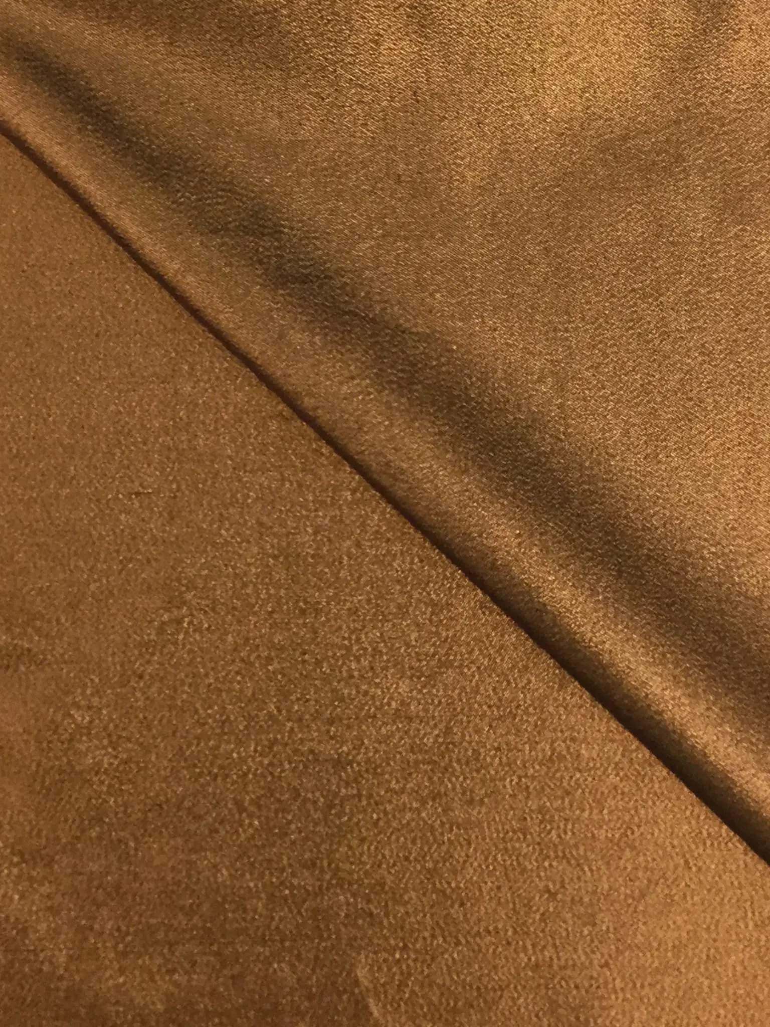 Polyester Lame' in Copper/Black