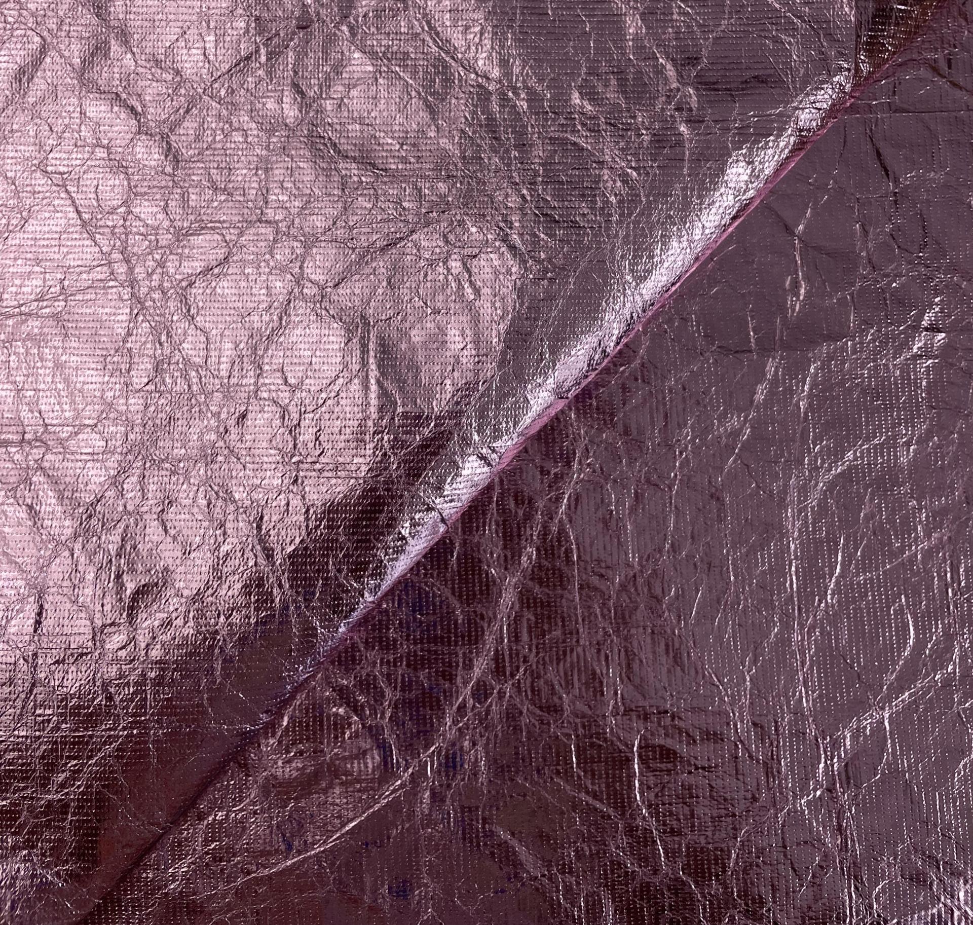 Crinkled Tyvek in Pink Mirror