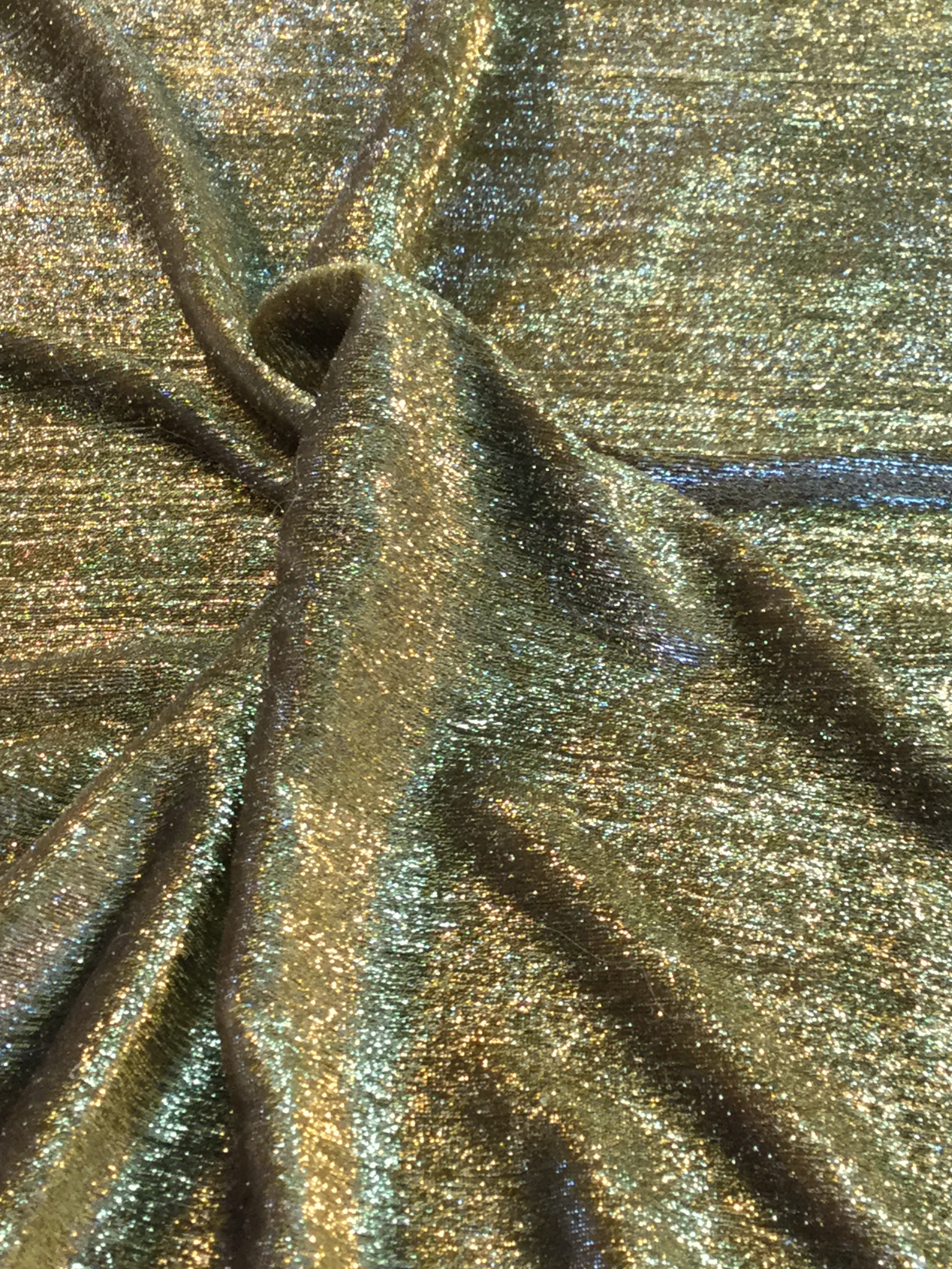 Lurex Panne' Velvet in Gold/Silver