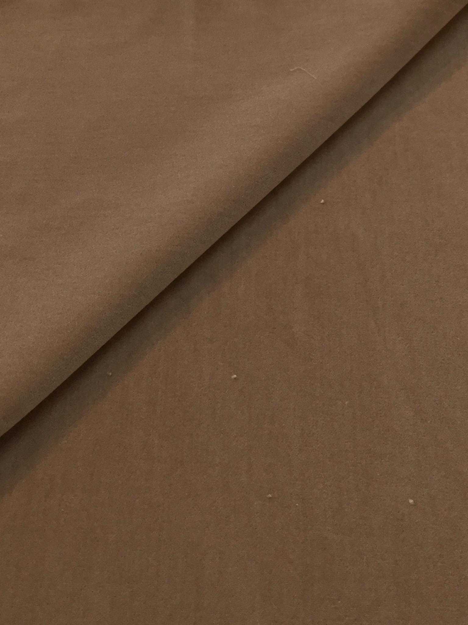 Pure Cotton Velvet in Cashmere Brown