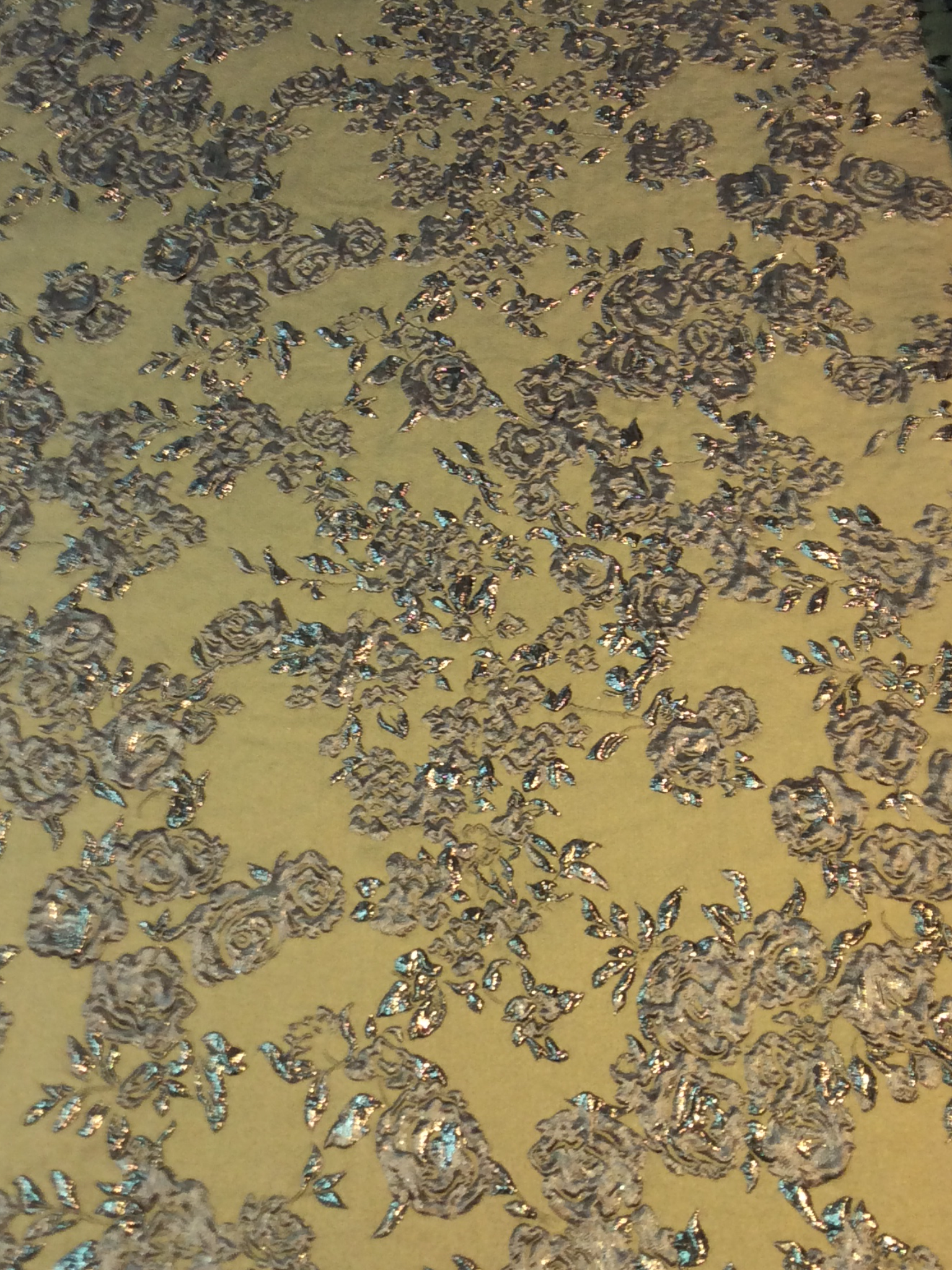 Made in Italy Rayon Nylon Blend Metallic Brocade