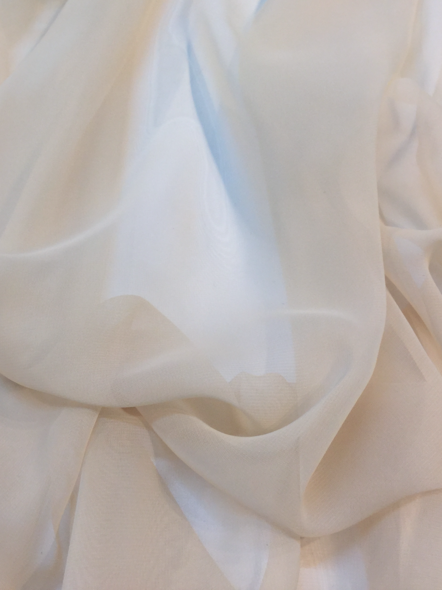 Polyester Chiffon in Nude