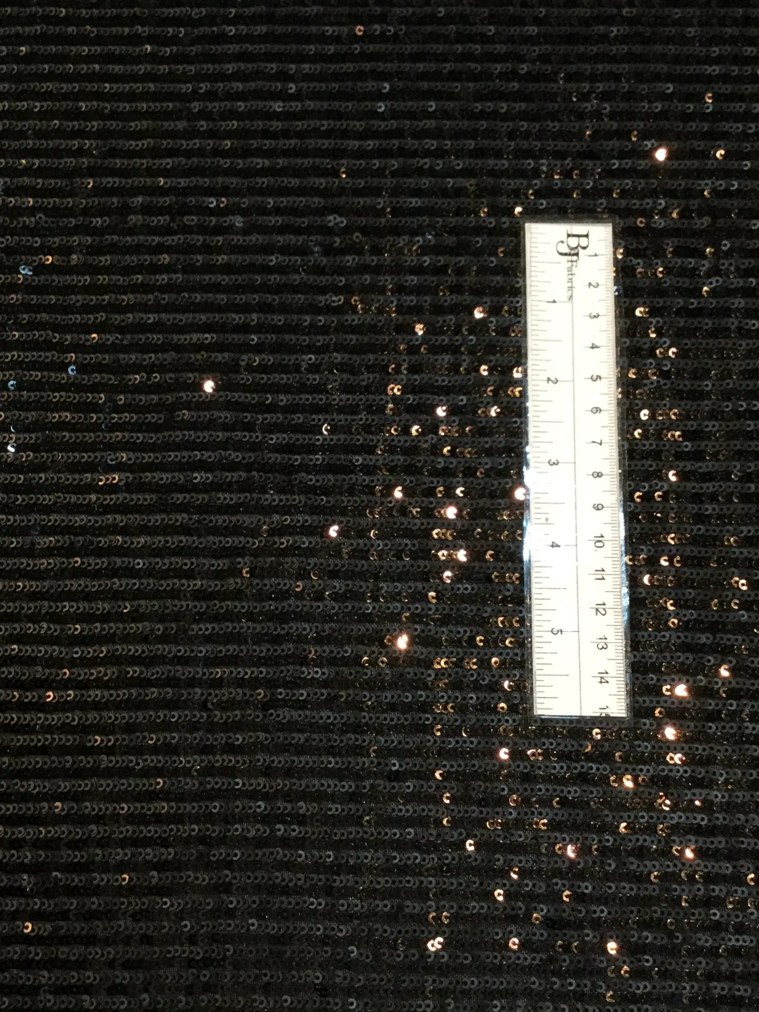 Matte and Shiny Mini Sequins on Stretch Tulle in Black