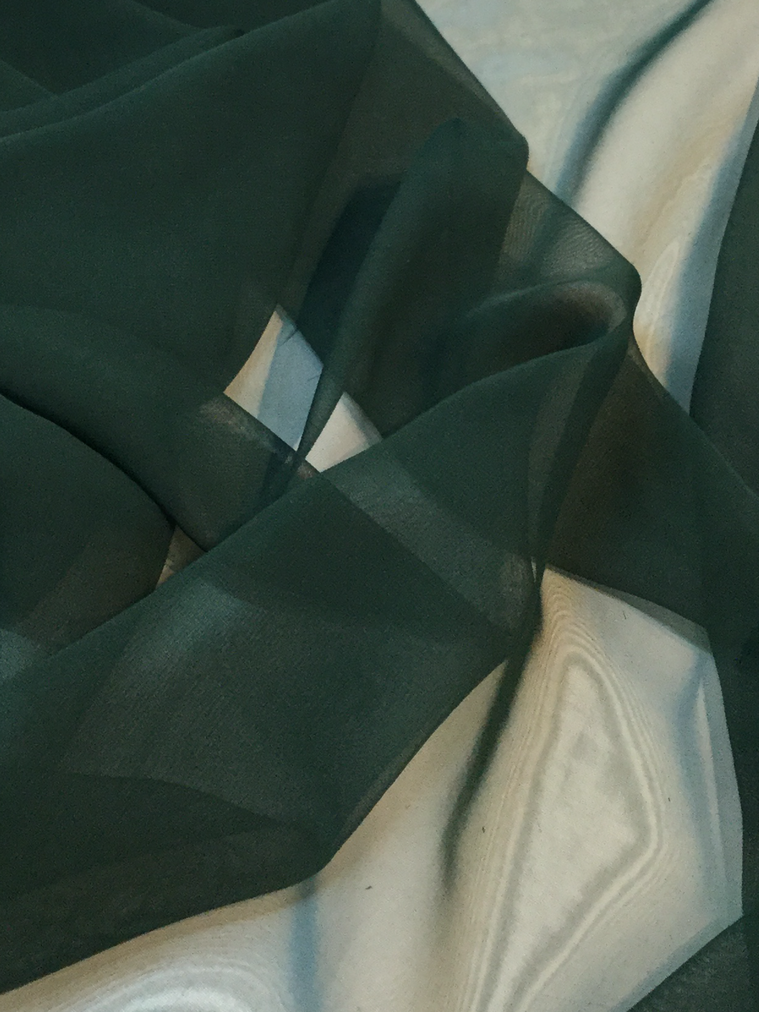 Polyester Chiffon in Hunter