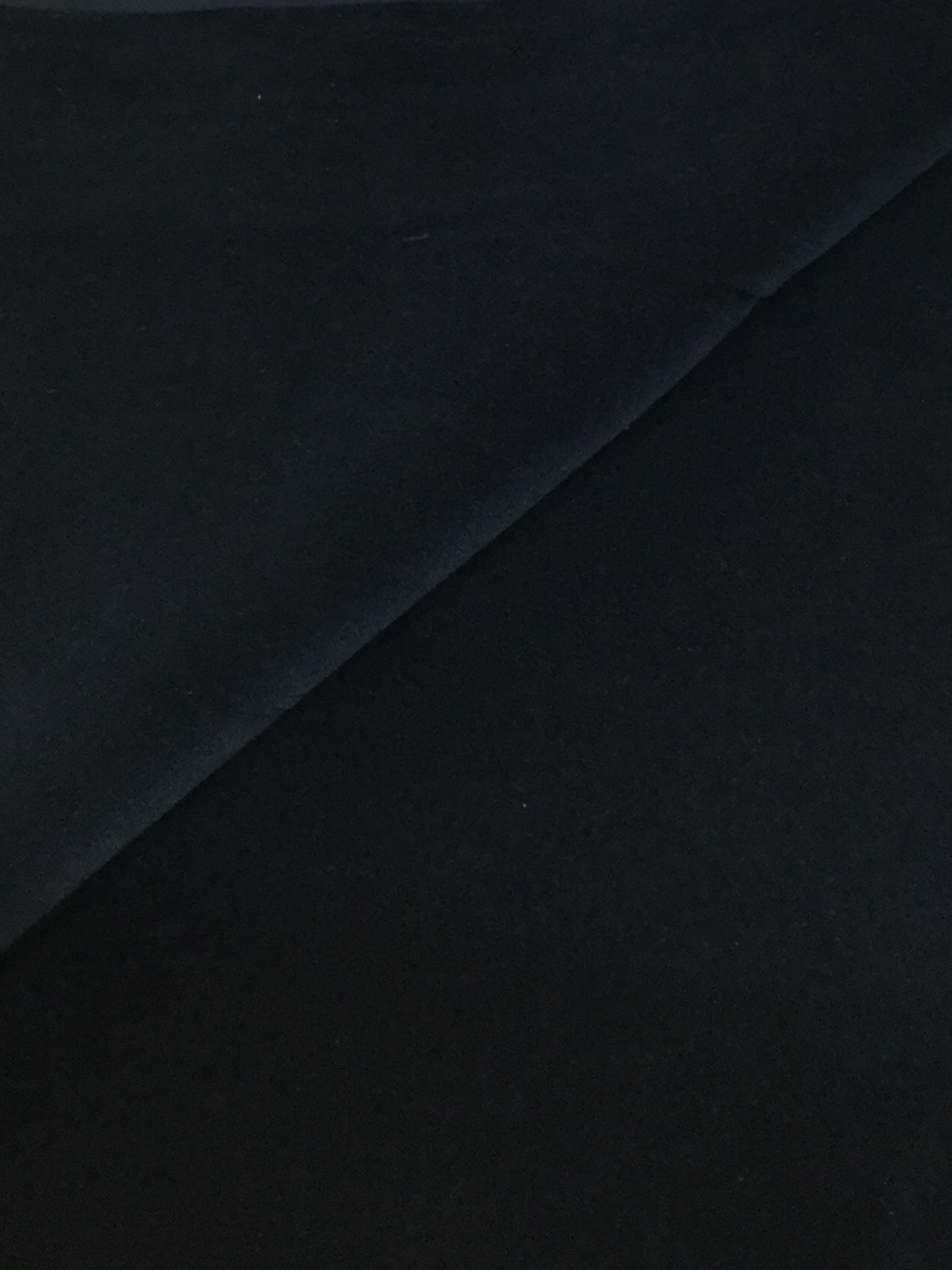 Pure Cotton Velvet in Midnight Navy