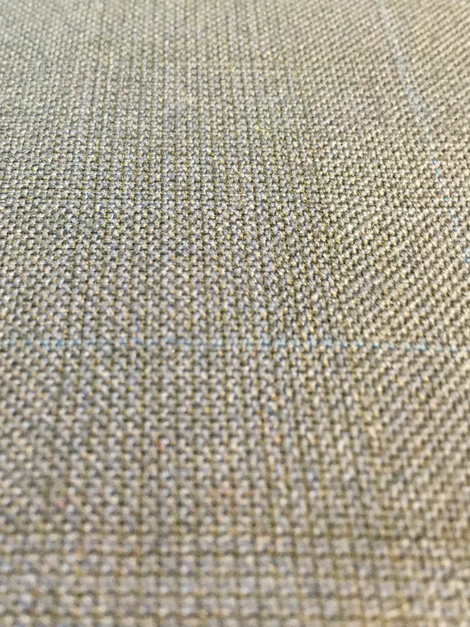 English Wool Cashmere Shadow Plaid in Dark Navy