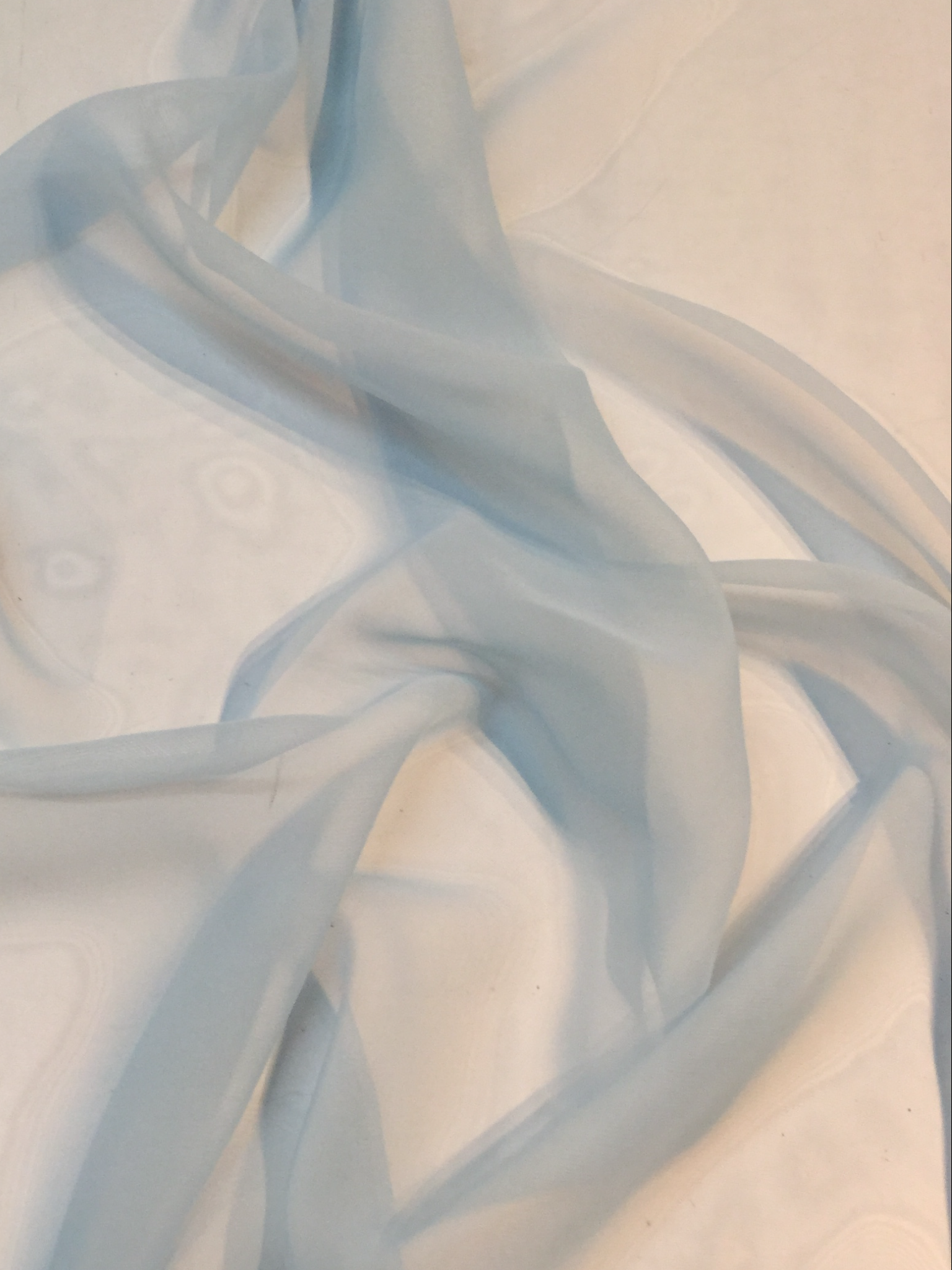 Polyester Chiffon in Baby Blue