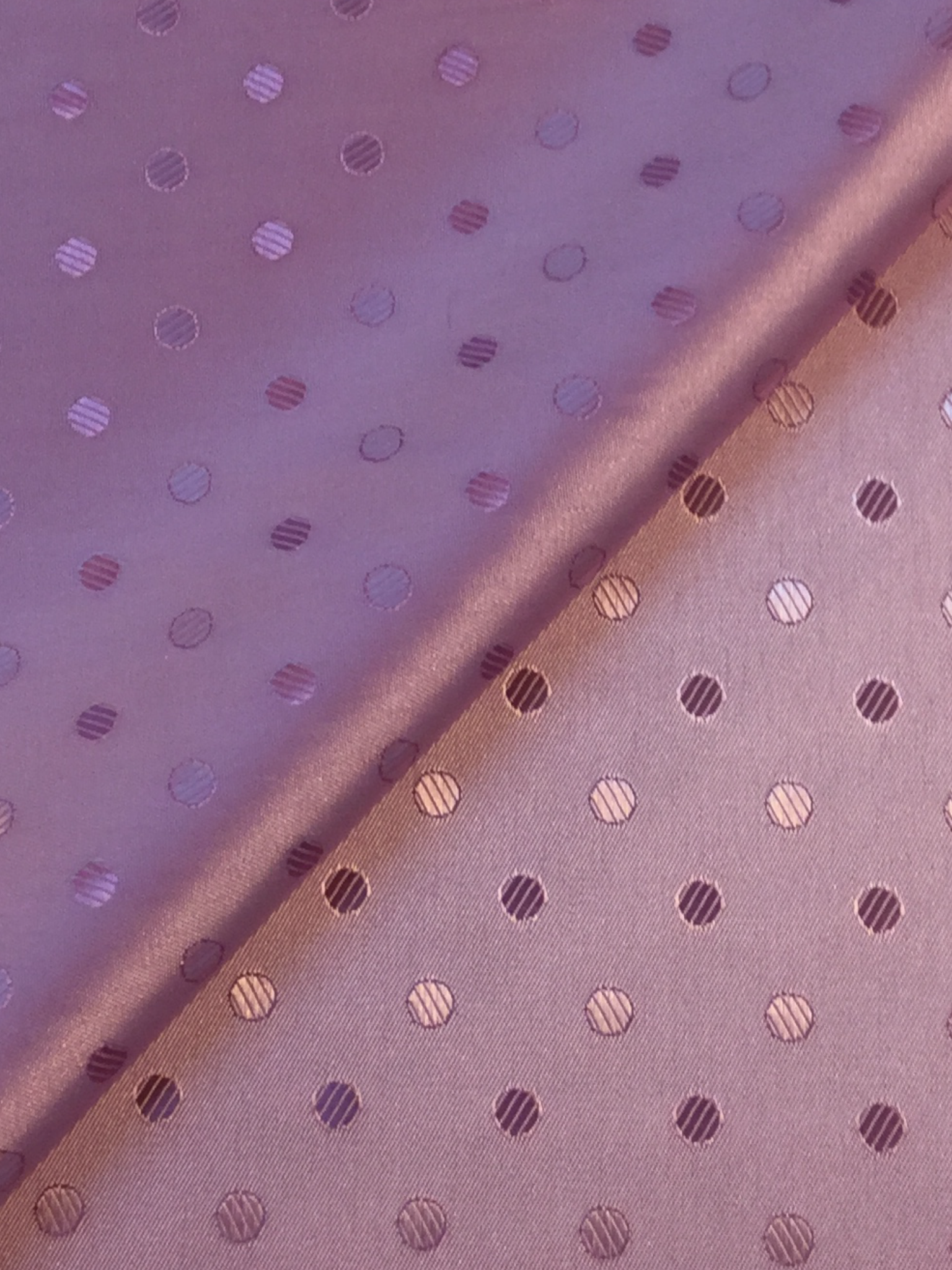 Novelty Jacquard Lining in Petal Pink w/ Dots