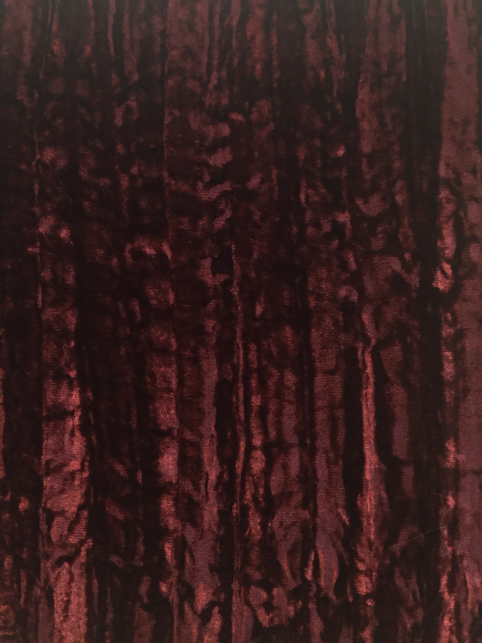 Crushed Rayon Velvet in Cardinal