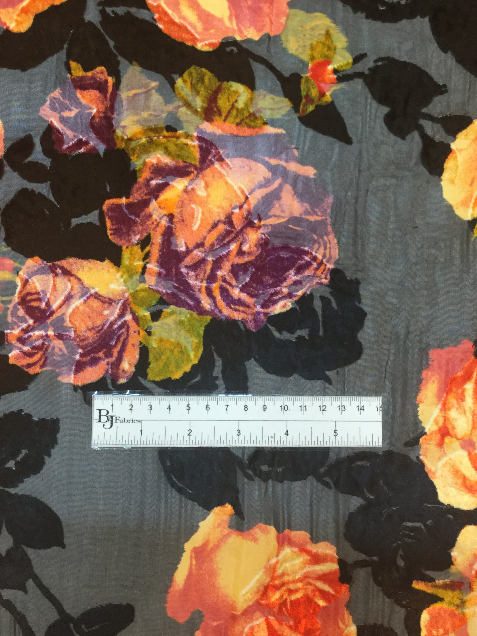 Made in Italy Silk/Rayon Printed Burn-out Velvet