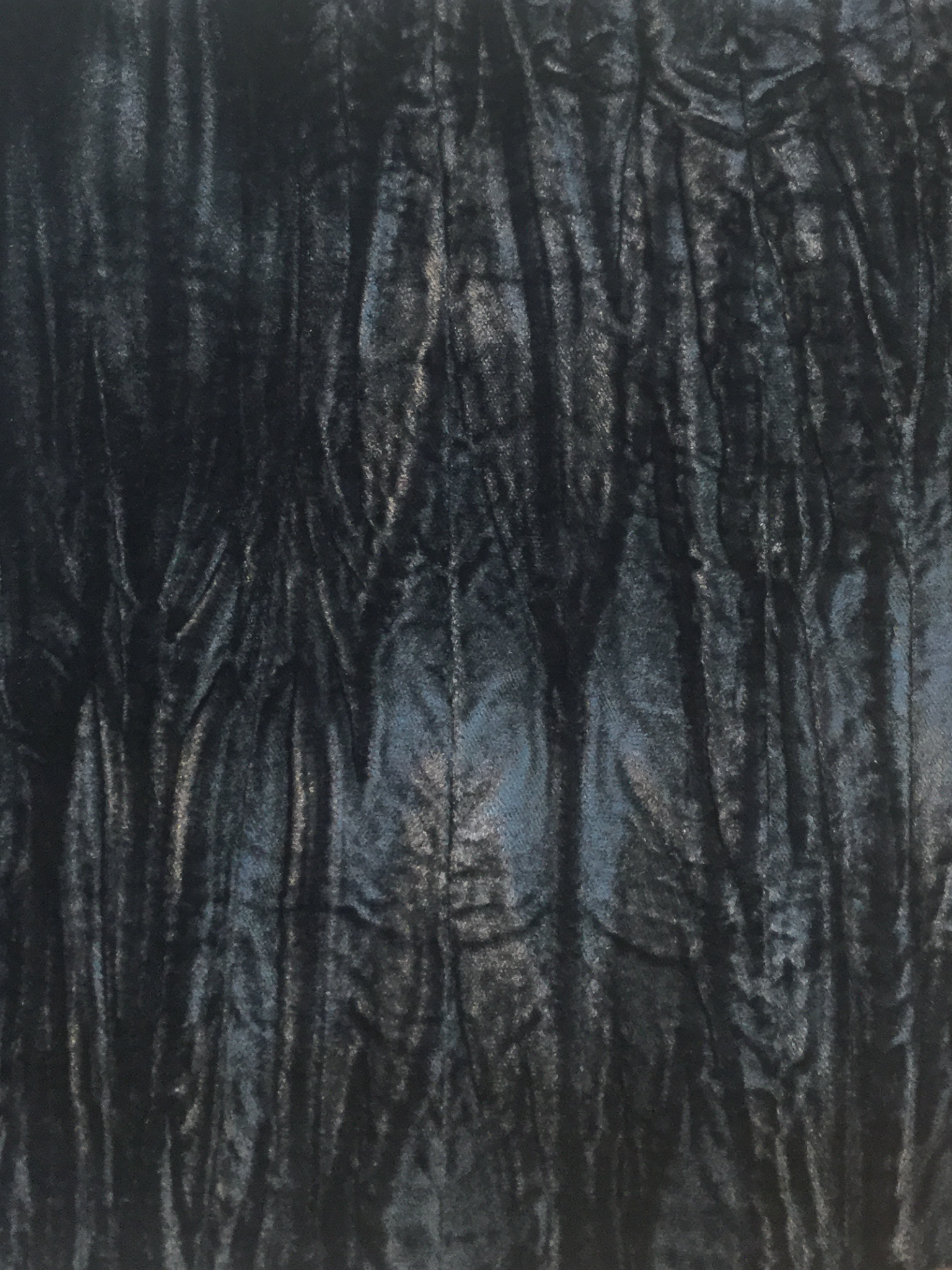 Crushed Rayon Velvet in Smokestone