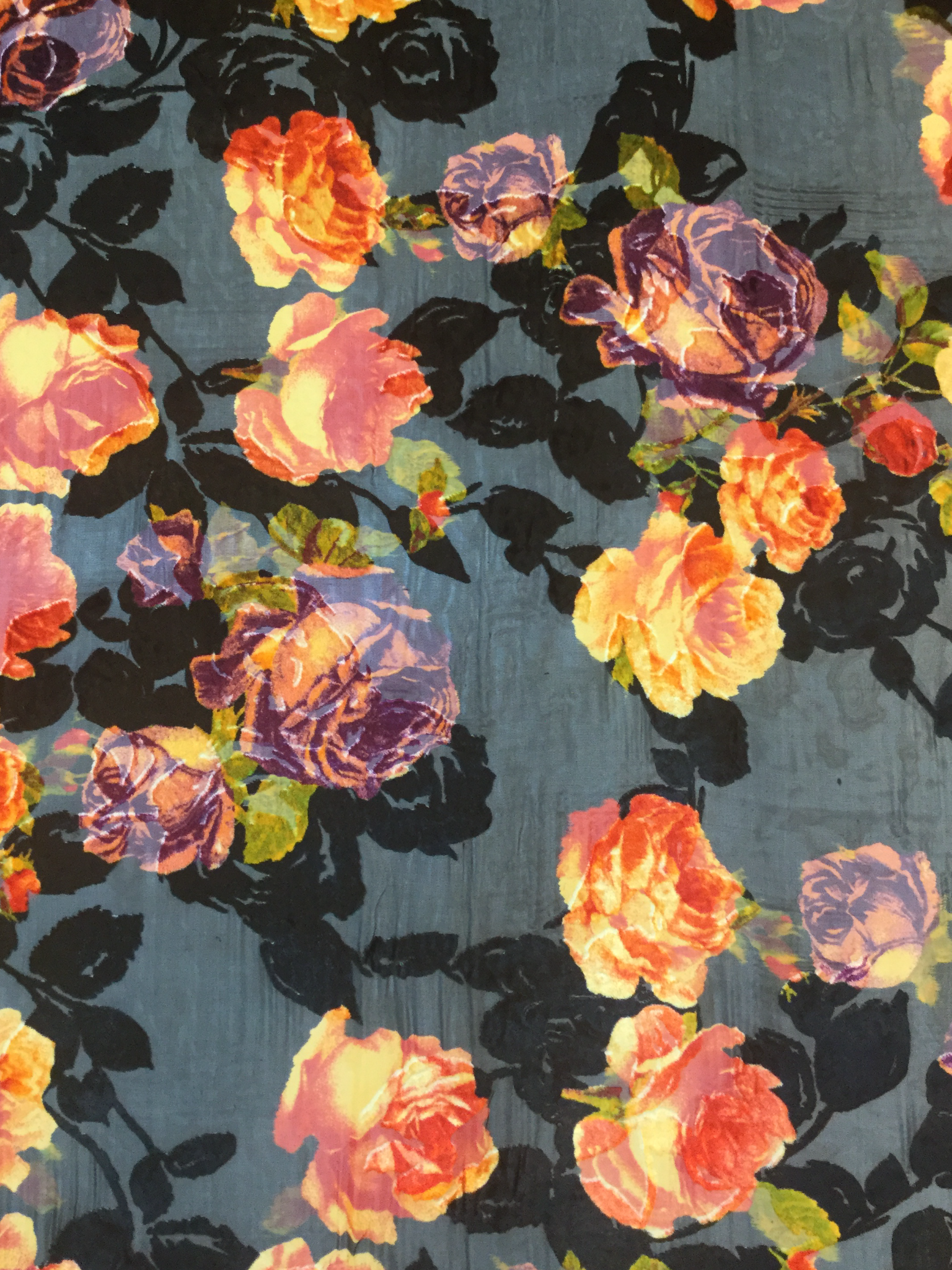 Made in Italy Silk/Rayon Printed Burn-out Velvet