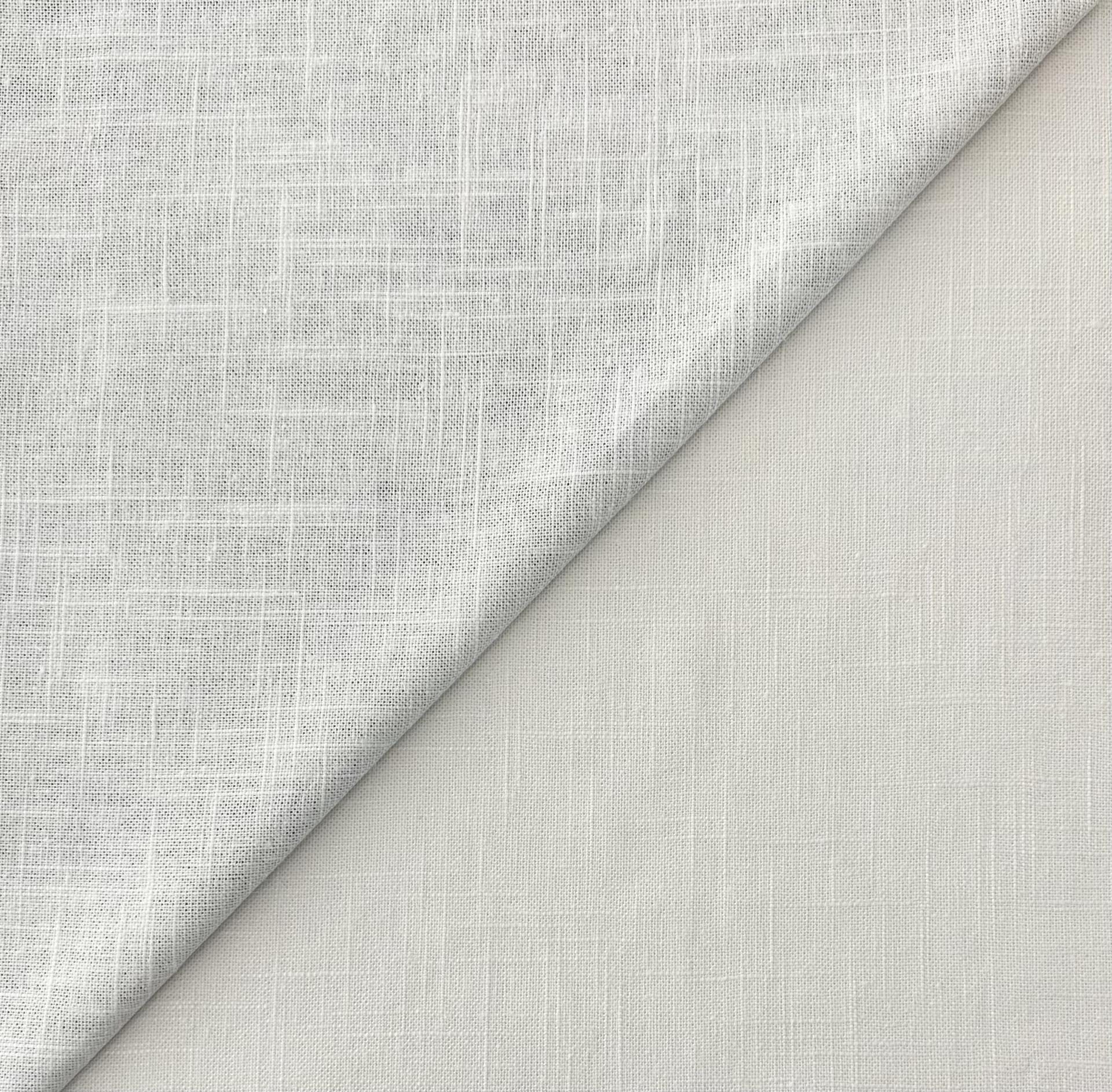 Extra Wide Slub Linen Blend in White