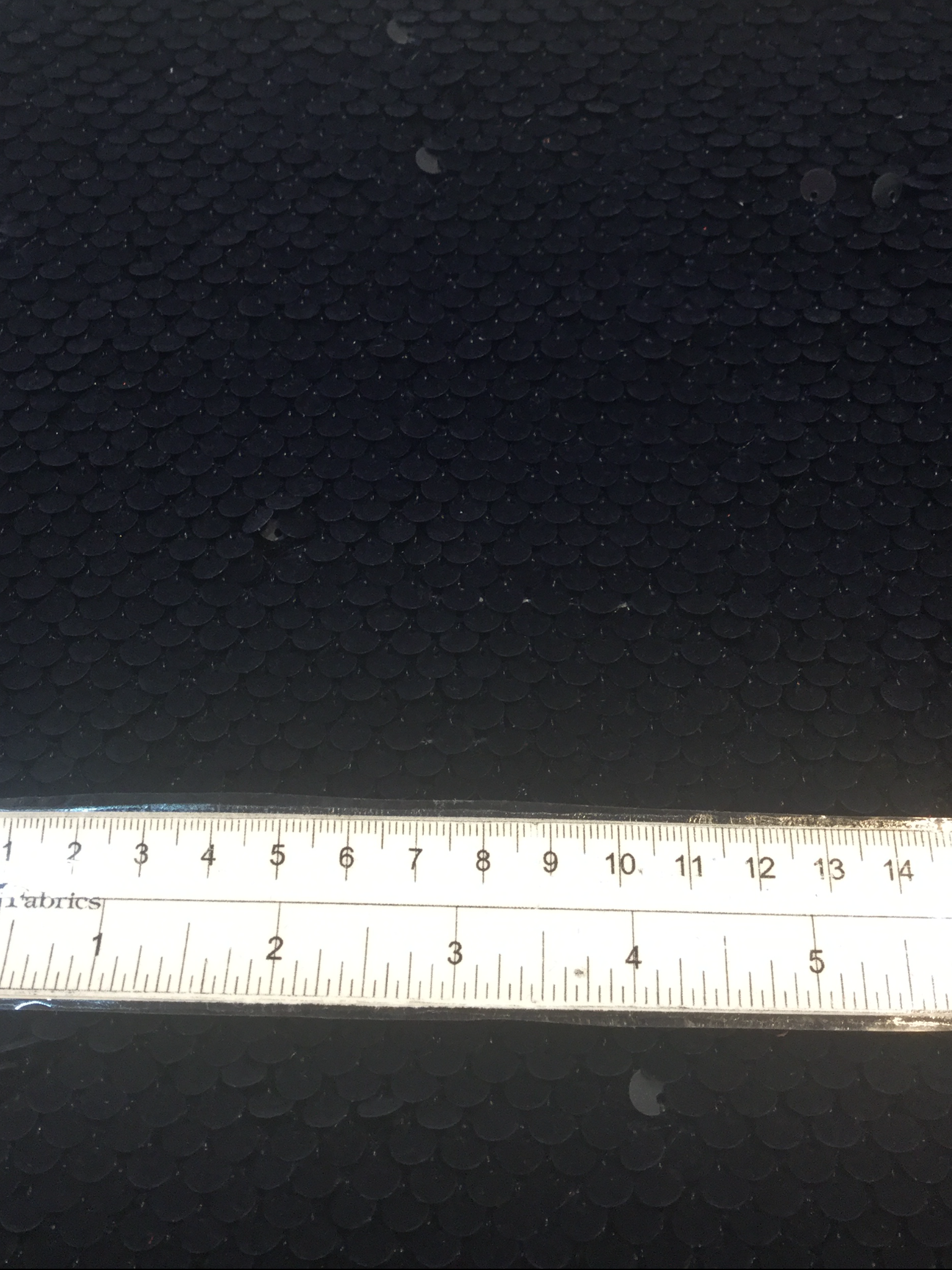 Flocked Baby Paillettes on Stretch Velvet in Navy