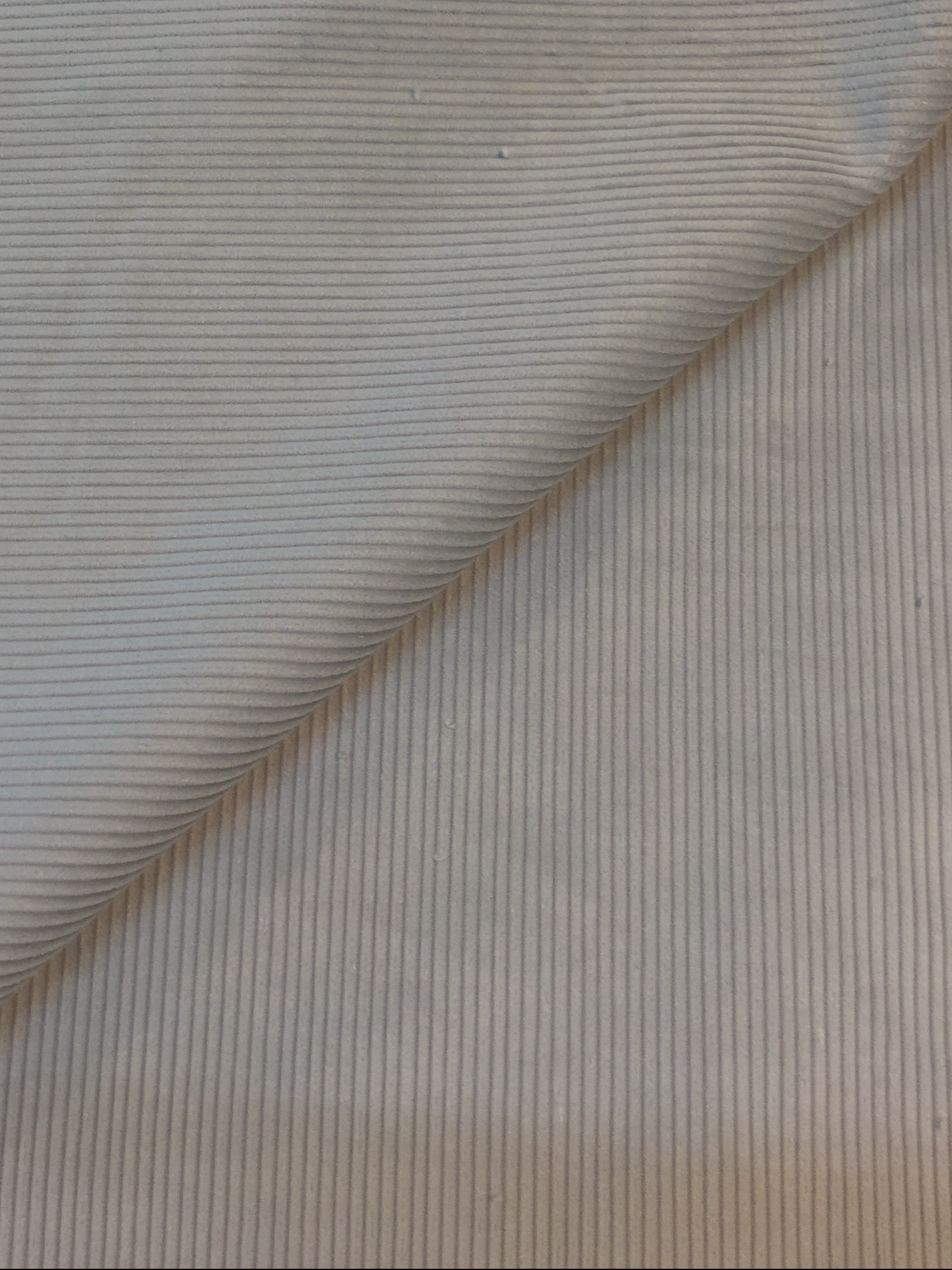 Cotton 8 Wale Corduroy in Light Grey